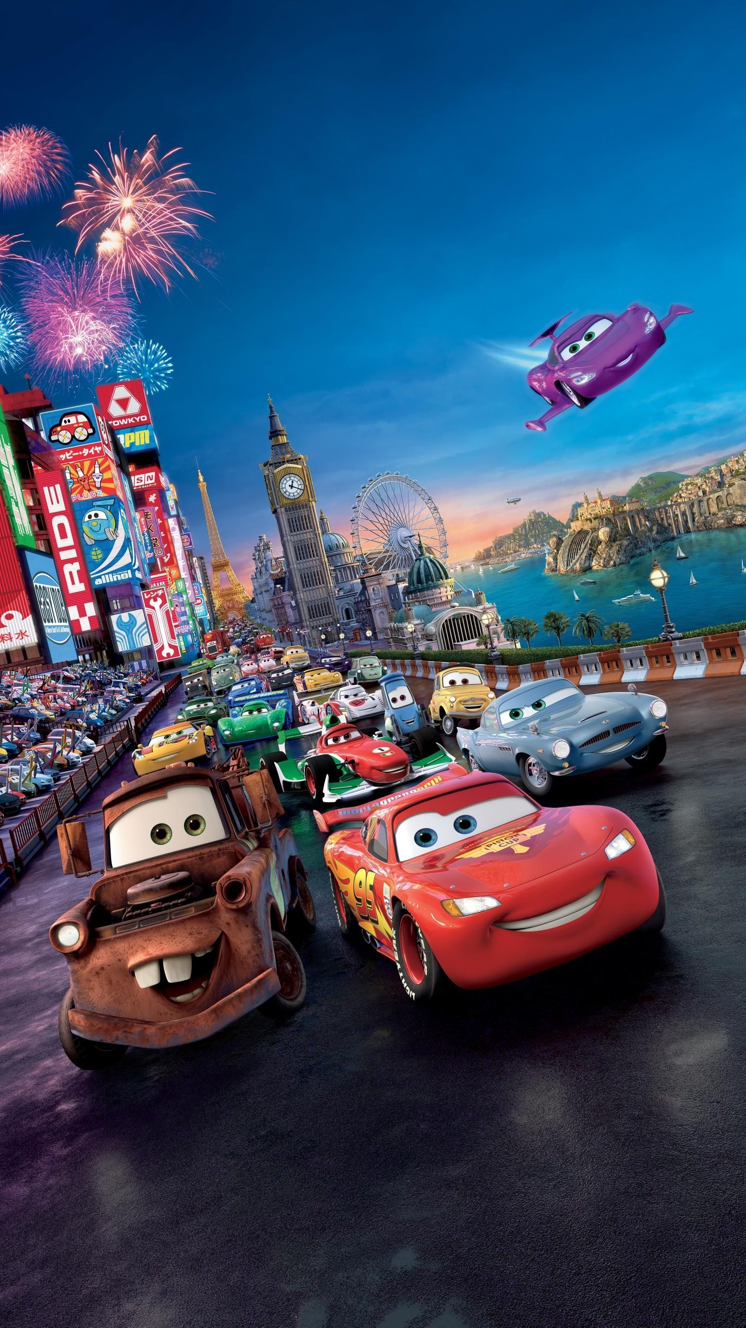 1540x2740 Cars 2 (2011) Phone Wallpaper. Moviemania. Disney cars wallpaper, Disney wallpaper, Disney posters, Phone