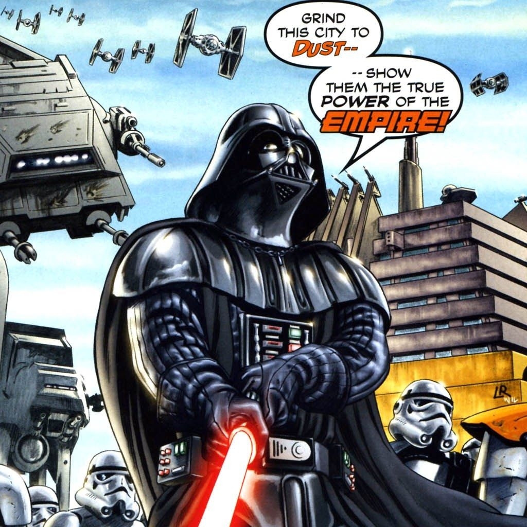 1030x1030 Cartoons Star Wars iPad Wallpaper. Comic book wallpaper, Darth vader, Science fiction story, Phone