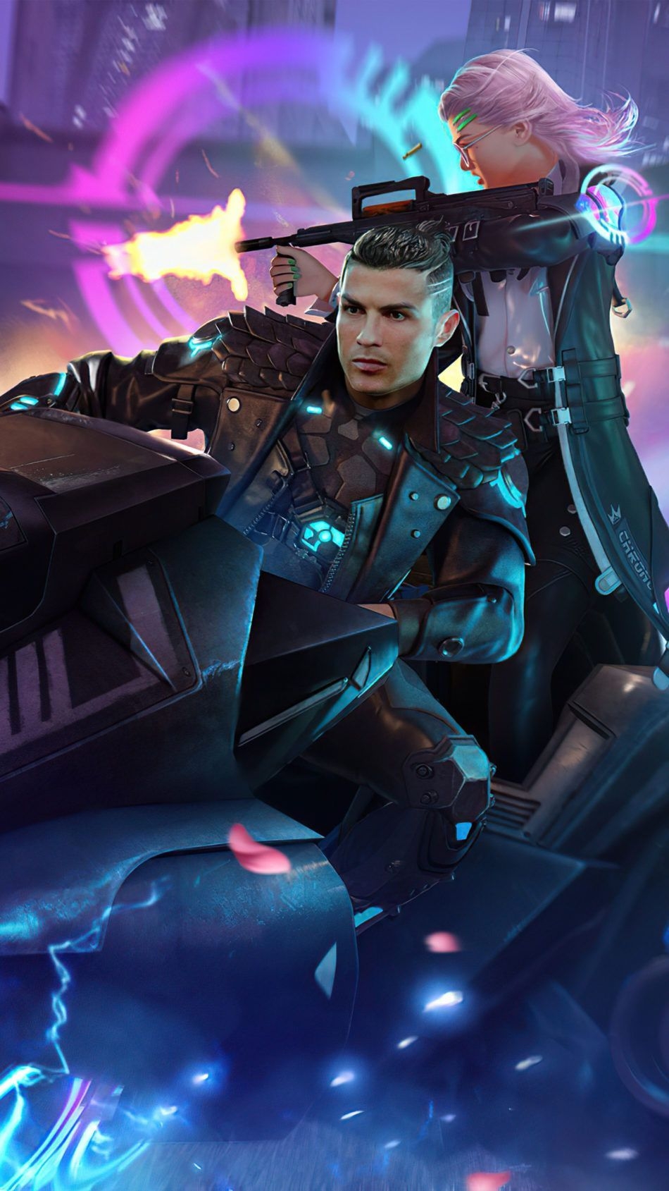 950x1690 Cristiano Ronaldo Garena Free Fire Skin 4K Ultra HD Mobile Wallpaper. Free fire skins, Free fire wallpaper, Free fire 4k, Phone