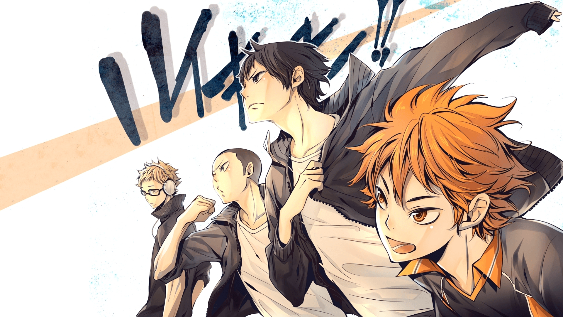 1920x1080 Wallpaper, Haikyuu, anime boys, Hinata Shouyou, Kageyama Tobio, Desktop