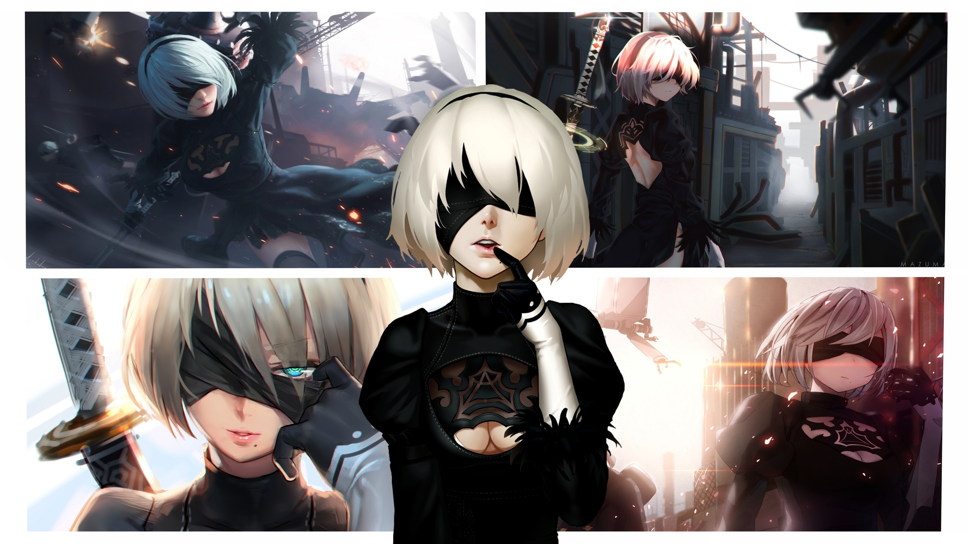 3840x2160 Video Game, 2b, Nier HD 2b Nier Automata Wallpaper 4k, HD, Desktop