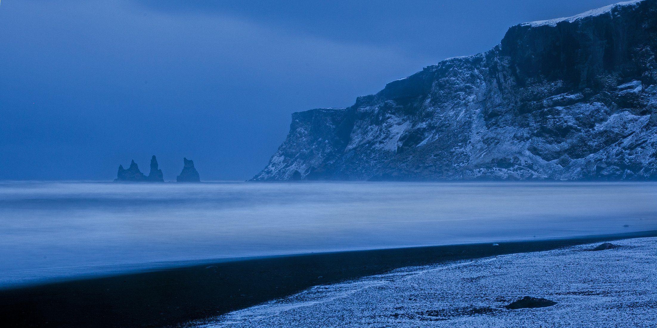 2210x1110 vik iceland atlantic ocean vic ocean rock mountain coast HD wallpaper, Desktop