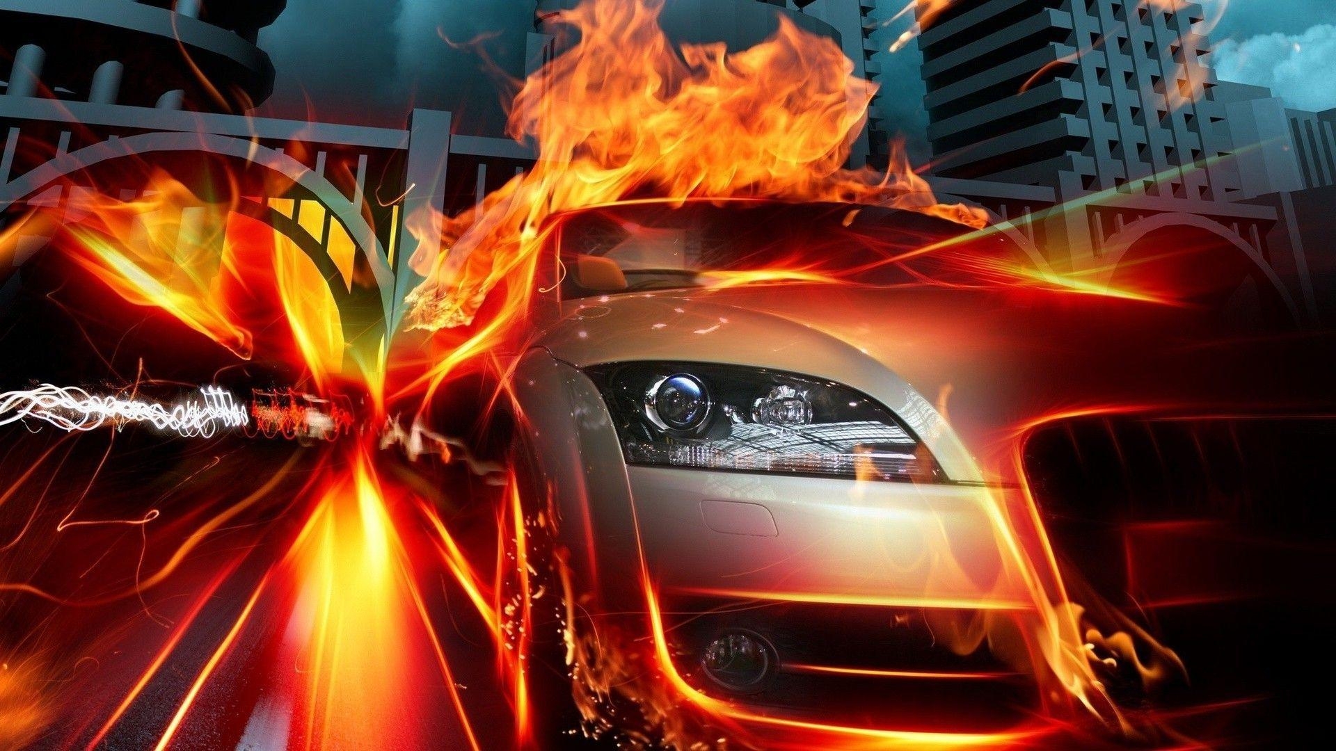 1920x1080 Car on fire. iPhone wallpaper for free, Desktop