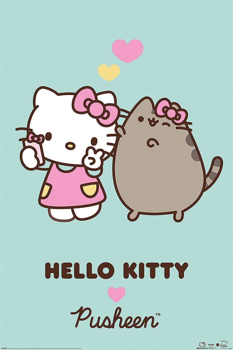 800x1200 Hello Kitty Pusheen The Cat (Hearts) (Size: 24 x 36), Everything Else, Phone