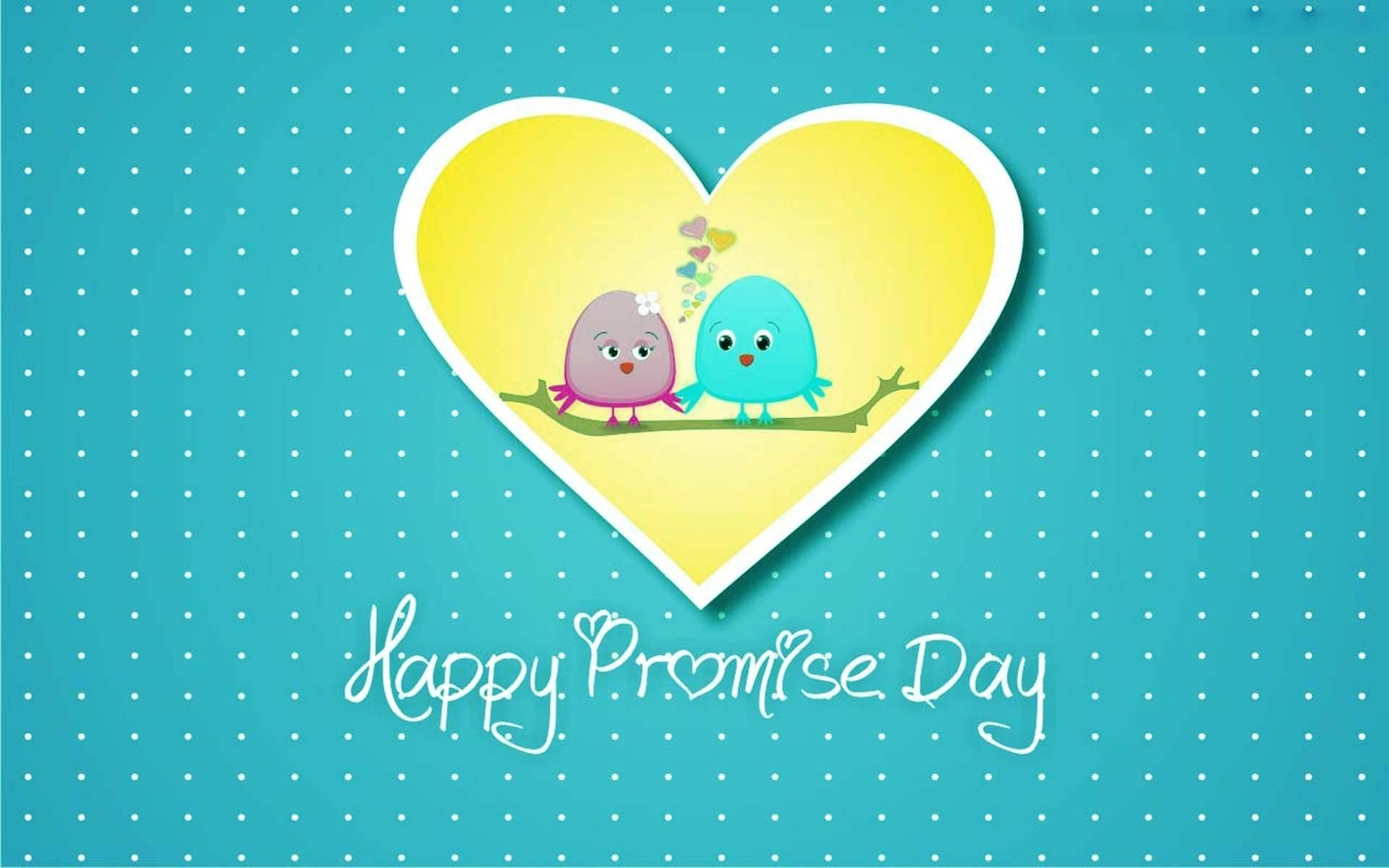 1920x1200 Happy Promise Day Love Birds In Heart Wallpaper Happy, Desktop