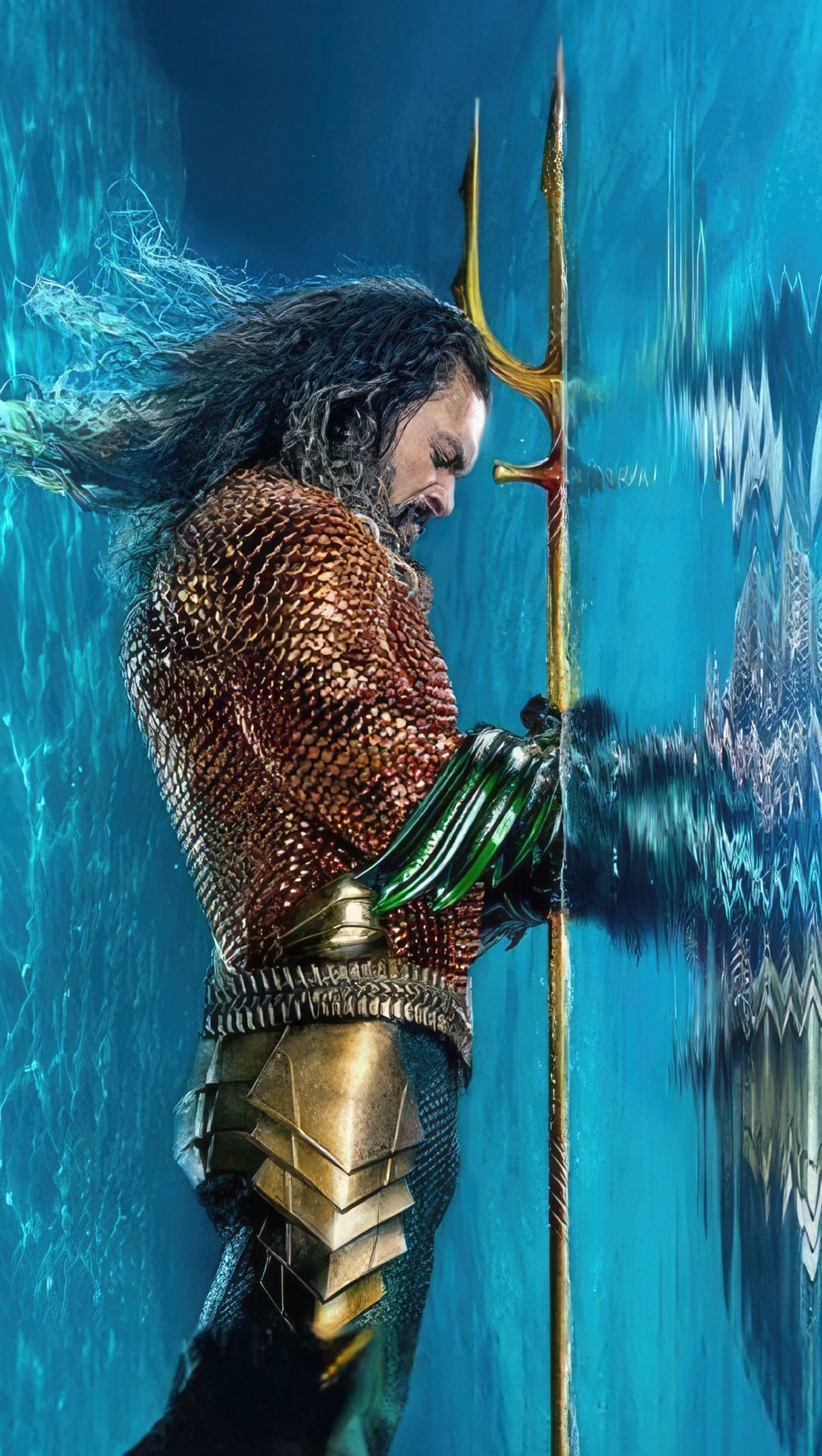 1220x2160 Aquaman and the Lost Kingdom Wallpaper 4k HD, Phone