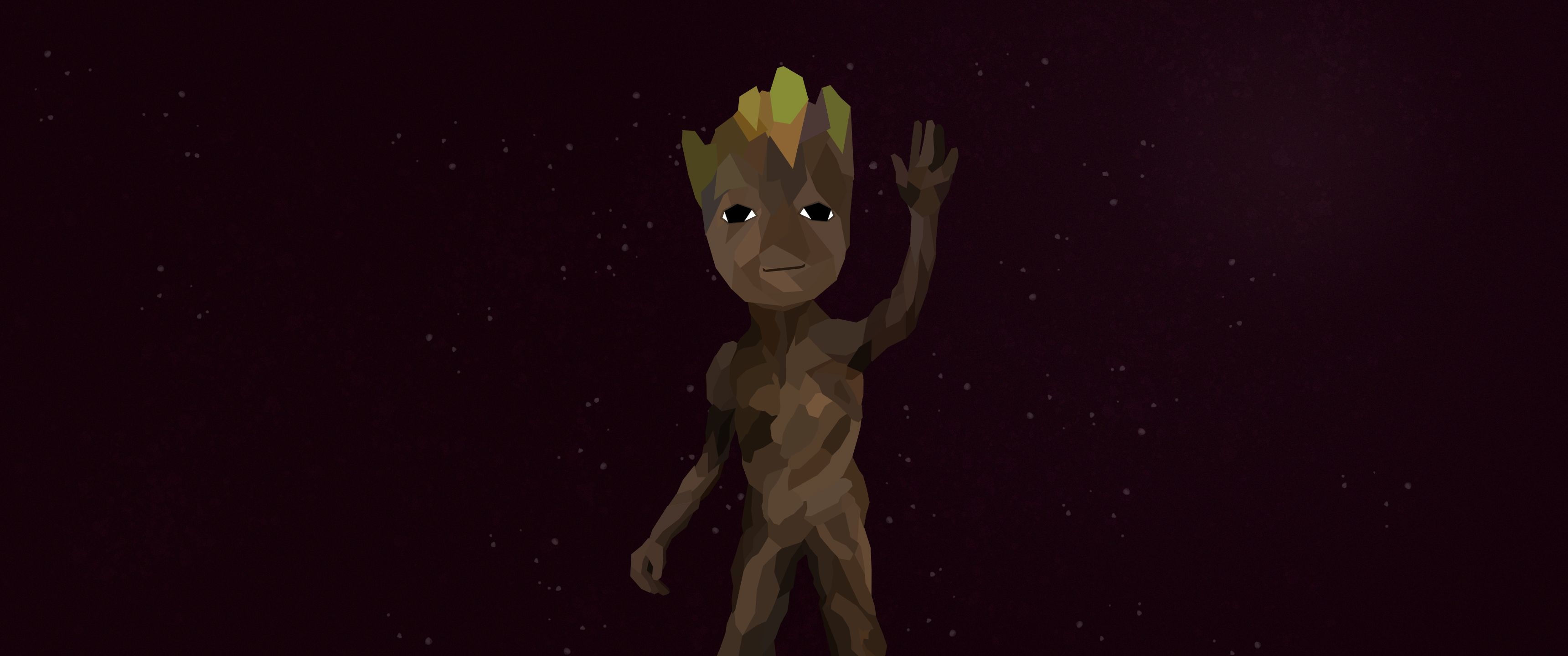 3440x1440 Cute Lil Baby Groot Wallpaper, Dual Screen