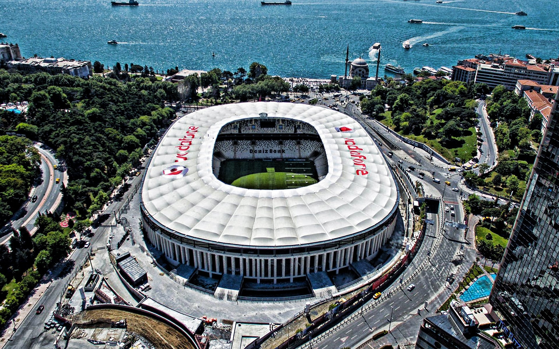 1920x1200 Download wallpaper Vodafone Park, Vodafone Arena, Turkish football stadium, Besiktas Stadium, Istanbul, Turkey, summer, modern sports arena, football for desktop with resolution. High Quality HD picture wallpaper, Desktop