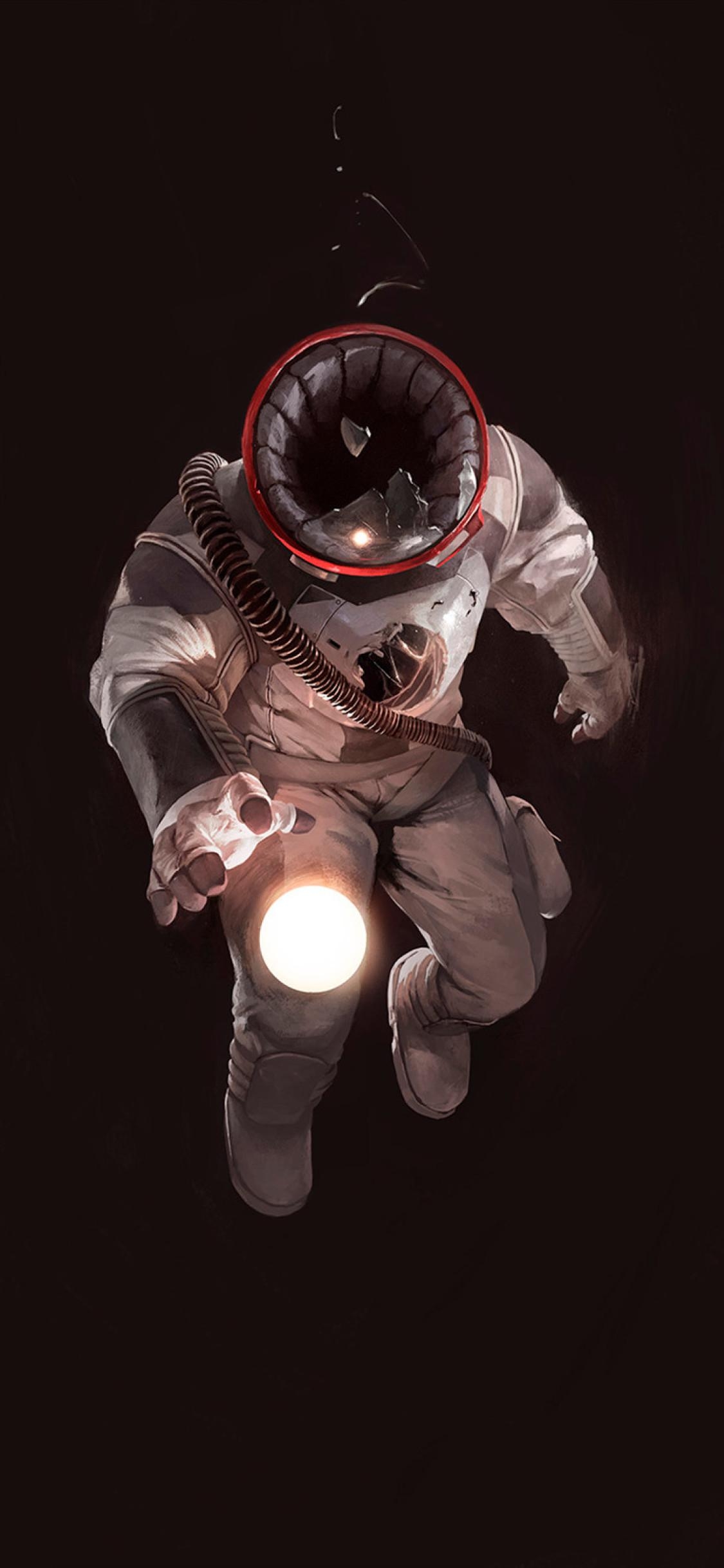 1130x2440 Astronaut Horror iPhone XS, iPhone iPhone X HD 4k, Phone