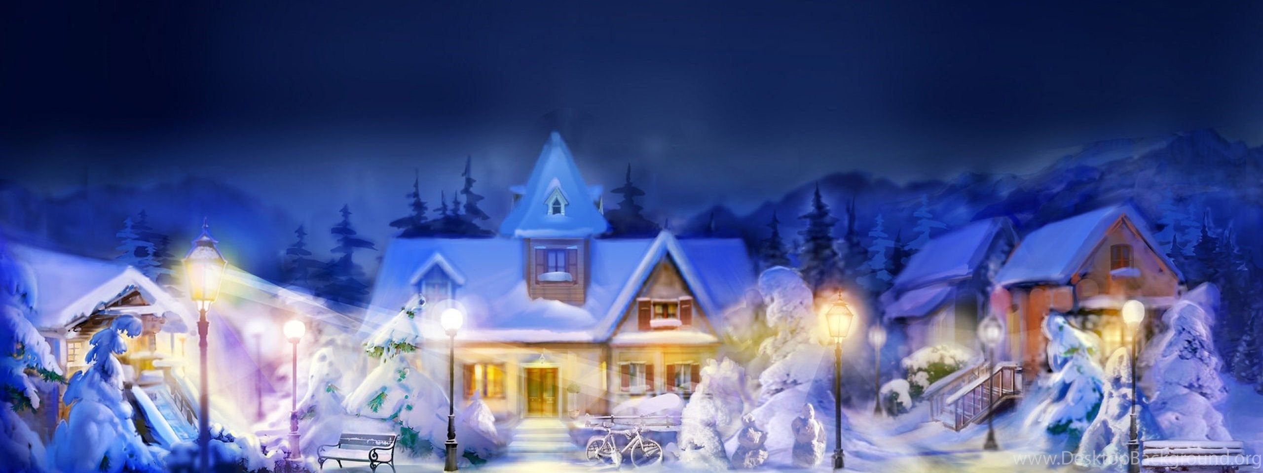 2560x960 Best Dual Monitor Christmas HD Wallpaper Desktop Background, Dual Screen