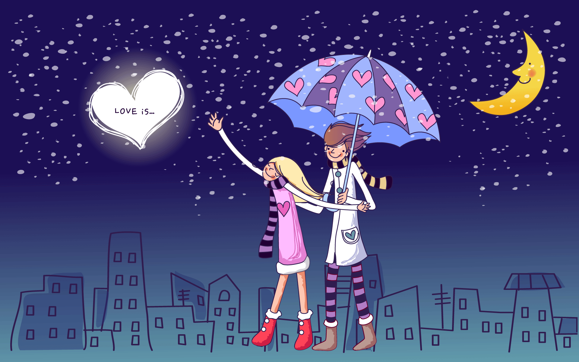 1920x1200 Cartoon Love Picture, High Definition, High Quality, Desktop