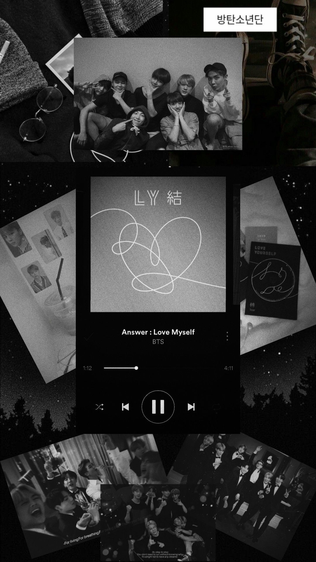 1080x1920 BTS Black Aesthetic Wallpaper Free BTS Black Aesthetic, Phone