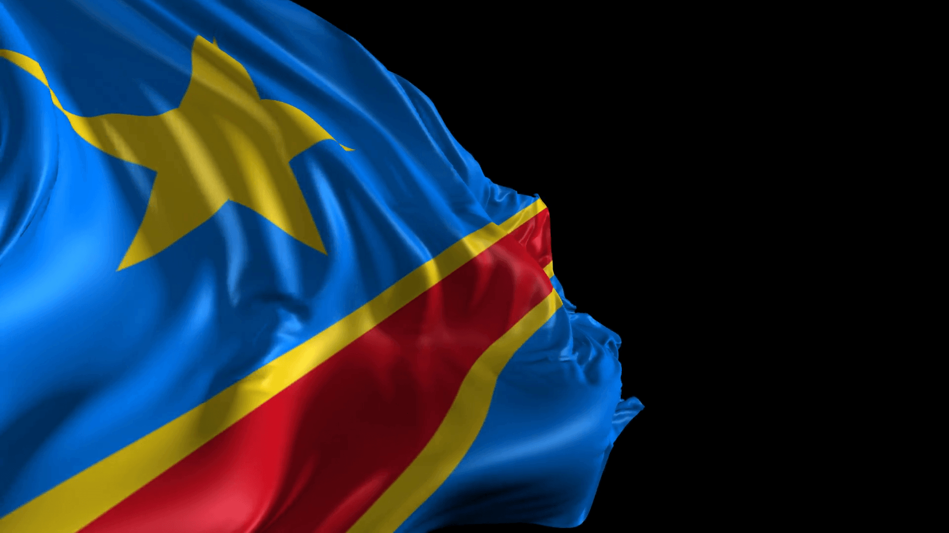 1920x1080 Flag of Democratic Republic of Congo- Beautiful 3D animation, Desktop