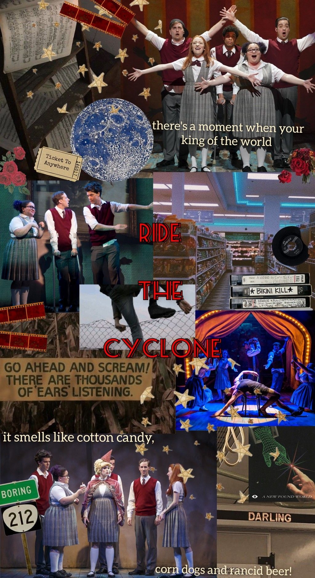 1030x1880 ride the cyclone phone wallpaper. Musicals funny, Cyclone, Cyclone art, Phone