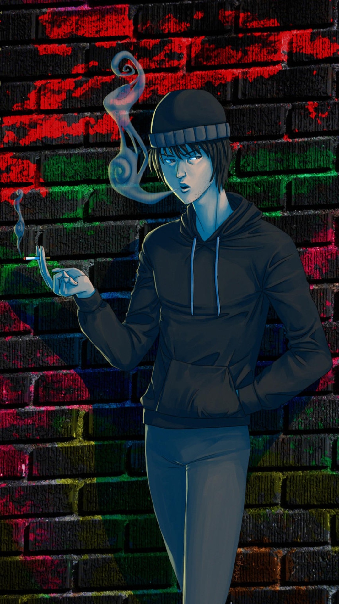 1080x1920 Anime Smoking Boy Wallpaper: Best Anime Smoking Boy iPhone Wallpaper [ HQ ], Phone