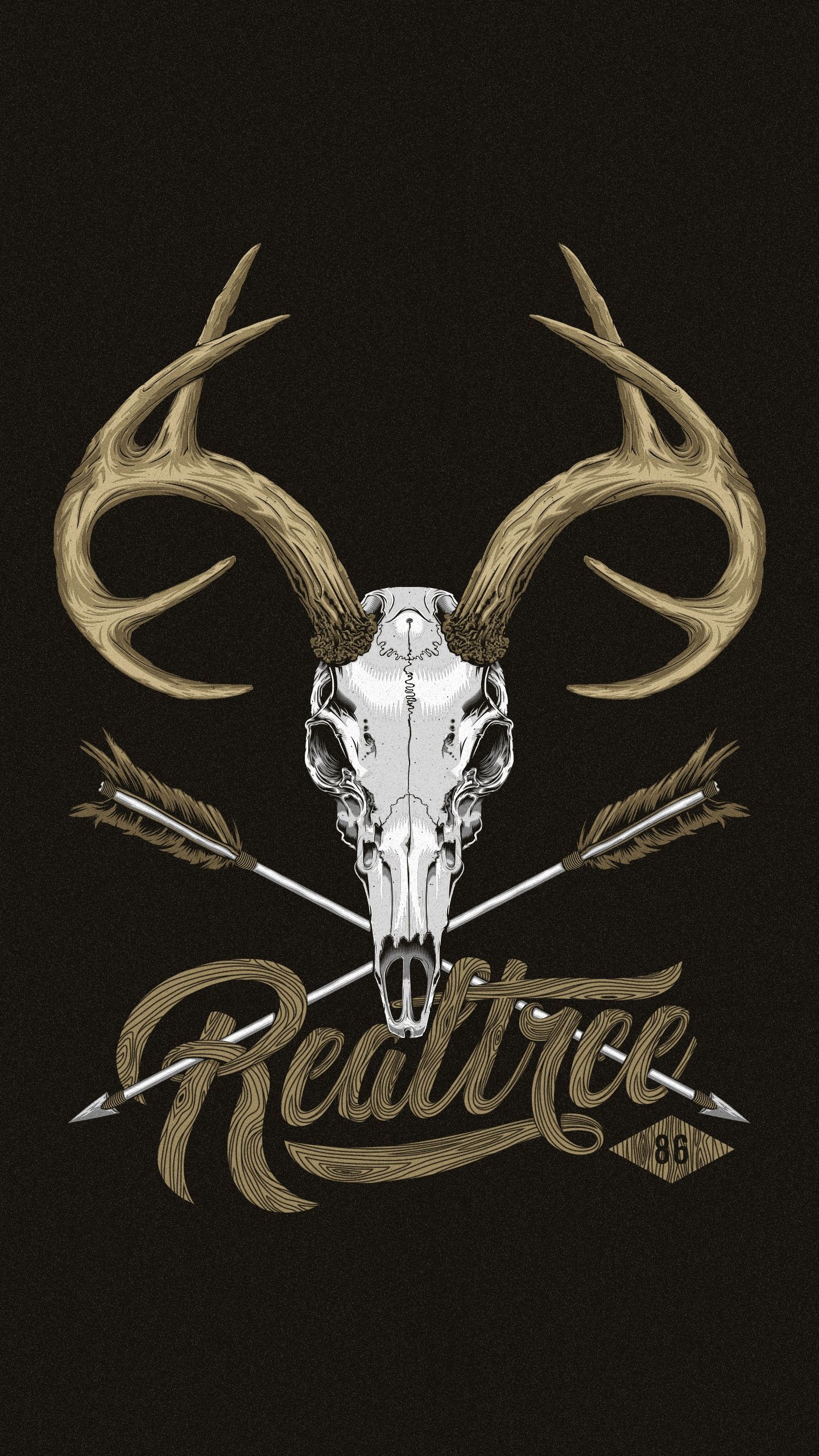 1440x2560 deer_skull_ (1440×2560). Camo wallpaper, Deer skull tattoos, Deer skulls, Phone