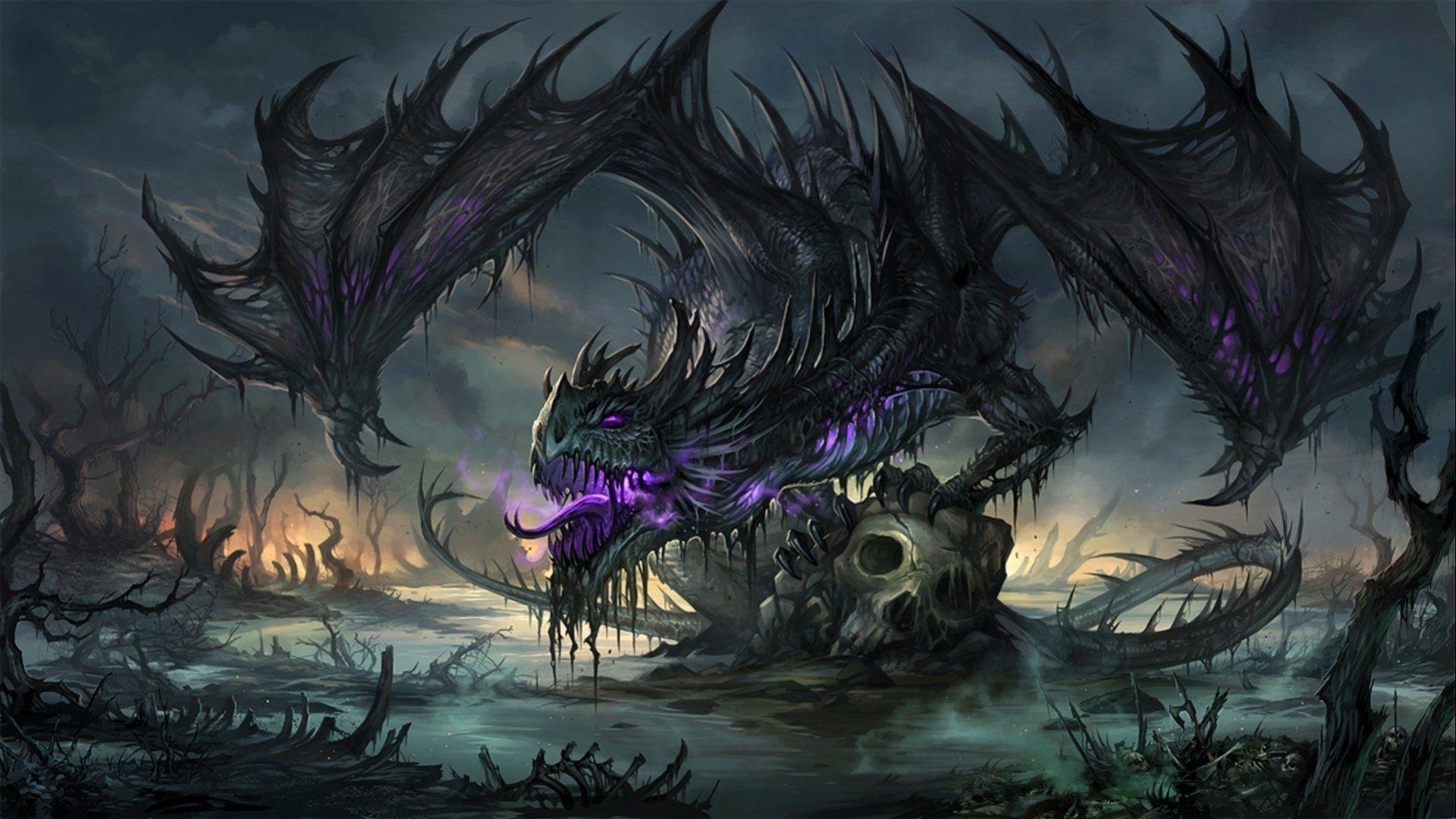 1920x1080 Purple Dragon Wallpaper, Desktop