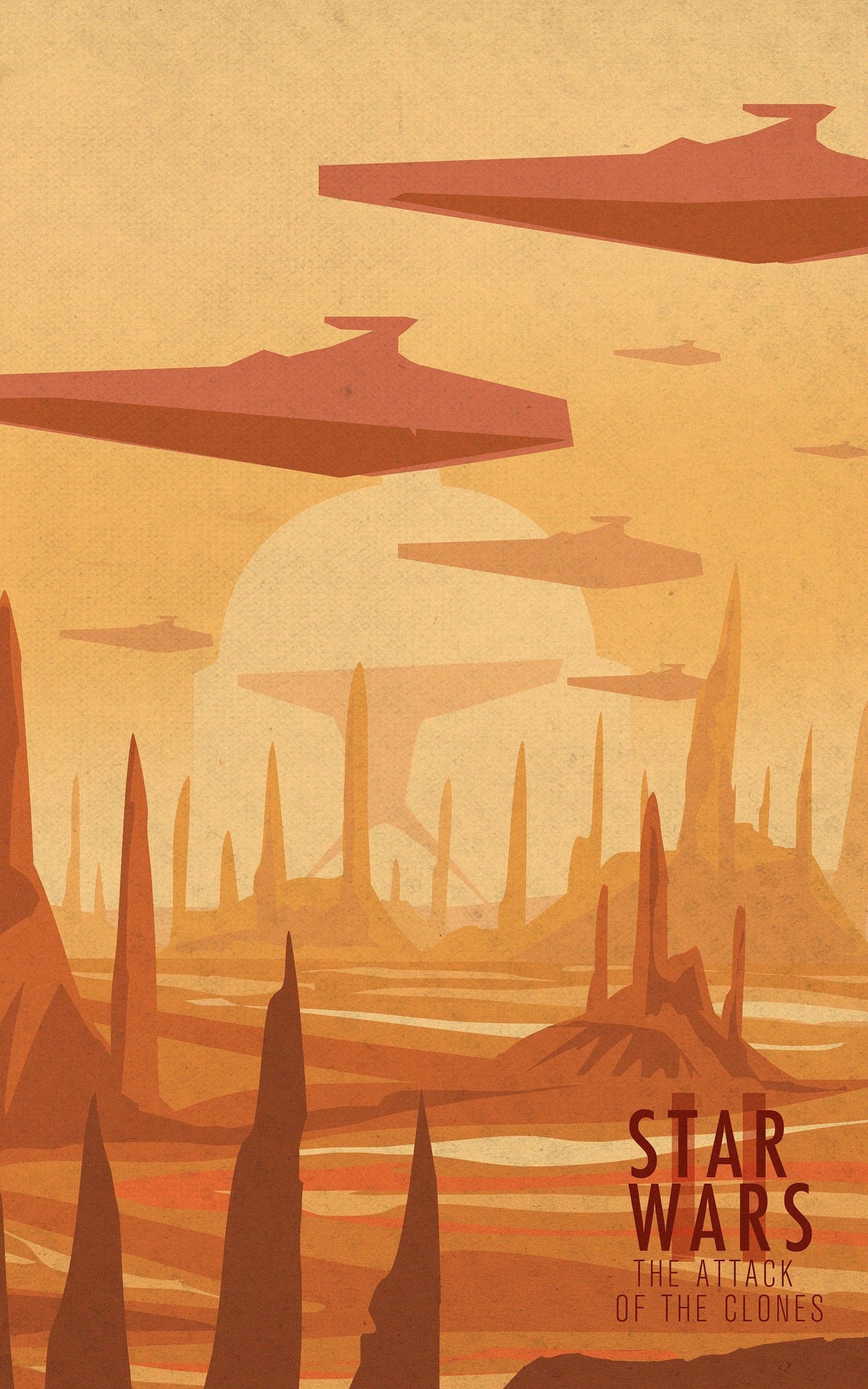 1600x2560 Download HD Wallpaper Of 299931 Star Wars, Minimalism, Star Wars: Episode II Attack O. Star Wars Poster Art, Star Wars Travel Posters, Star Wars Background, Phone