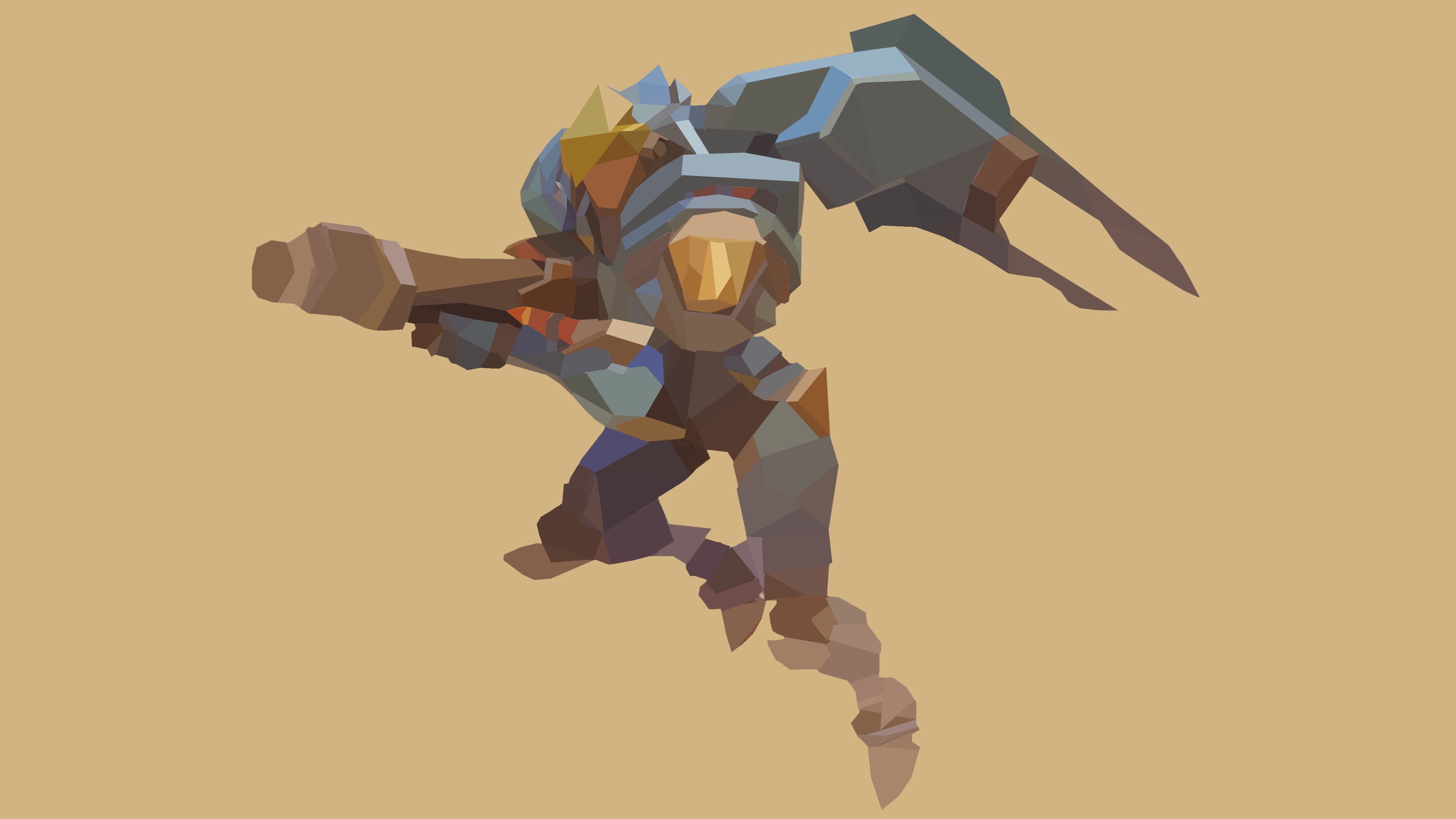 3840x2160 Low poly Pharah (4k), Desktop