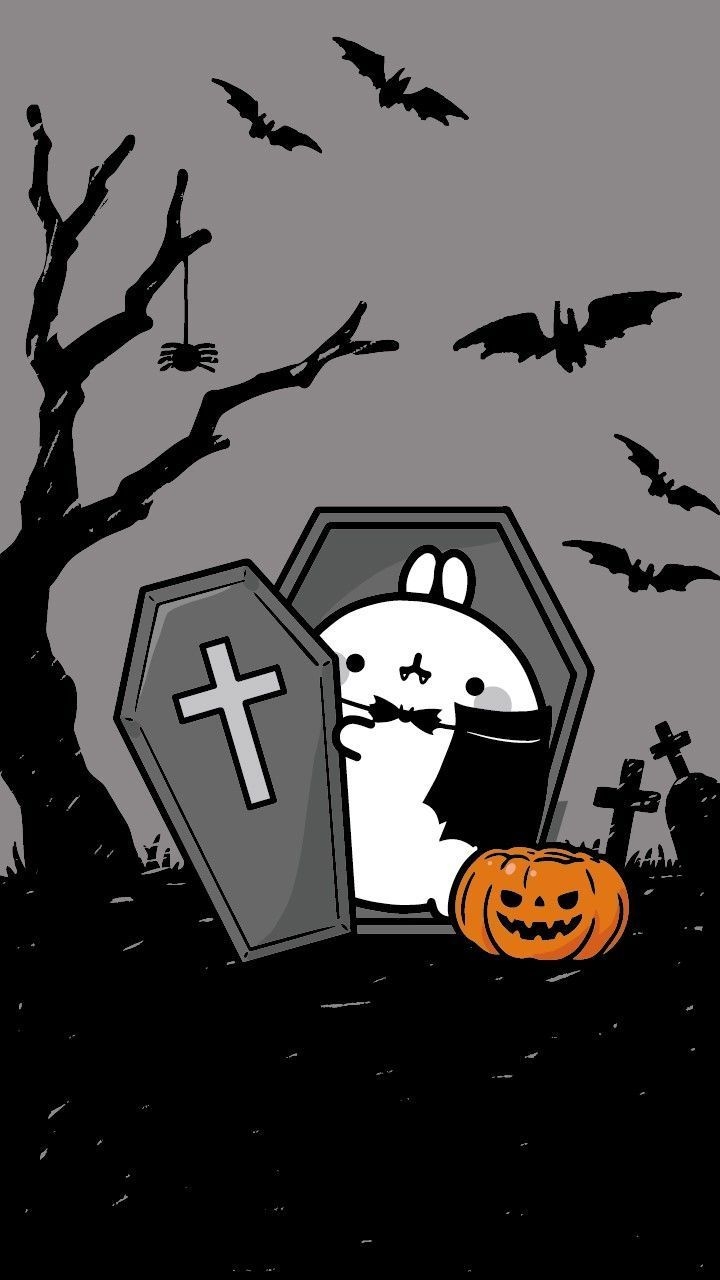 720x1280 1번째 이미지 #Halloween #Wallpaper #HalloweenWallpaper. Halloween wallpaper iphone, Molang wallpaper, Goth wallpaper, Phone