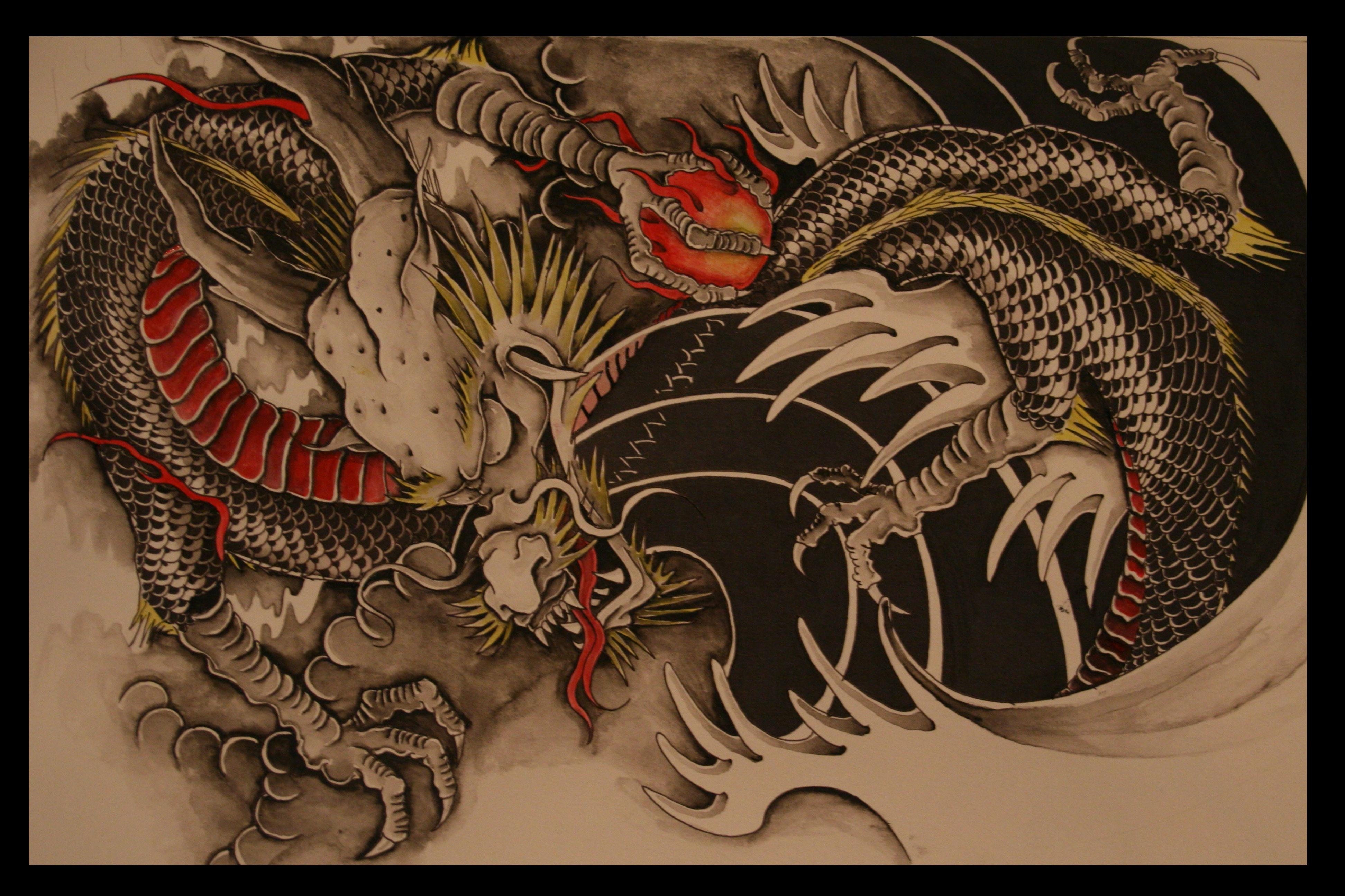 3890x2600 Japanese Dragon Wallpaper Free Japanese Dragon Background, Desktop