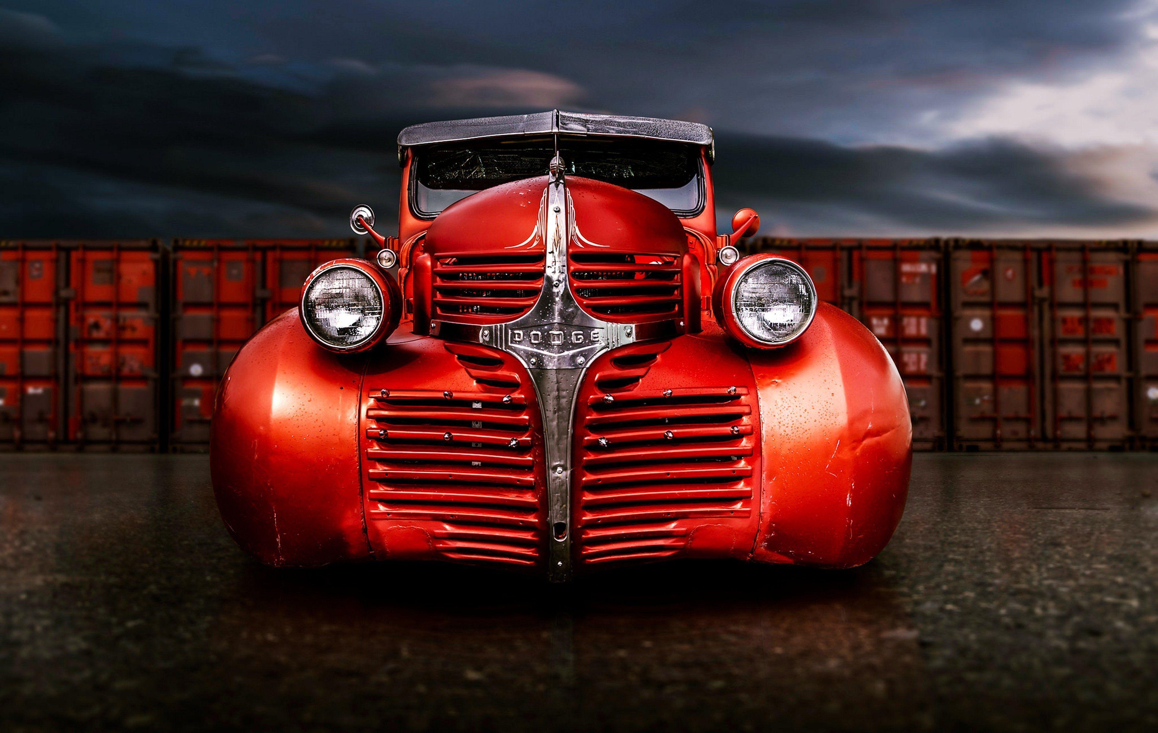 3840x2440 Dodge old classic red motors cars trucks wallpaperx2432, Desktop