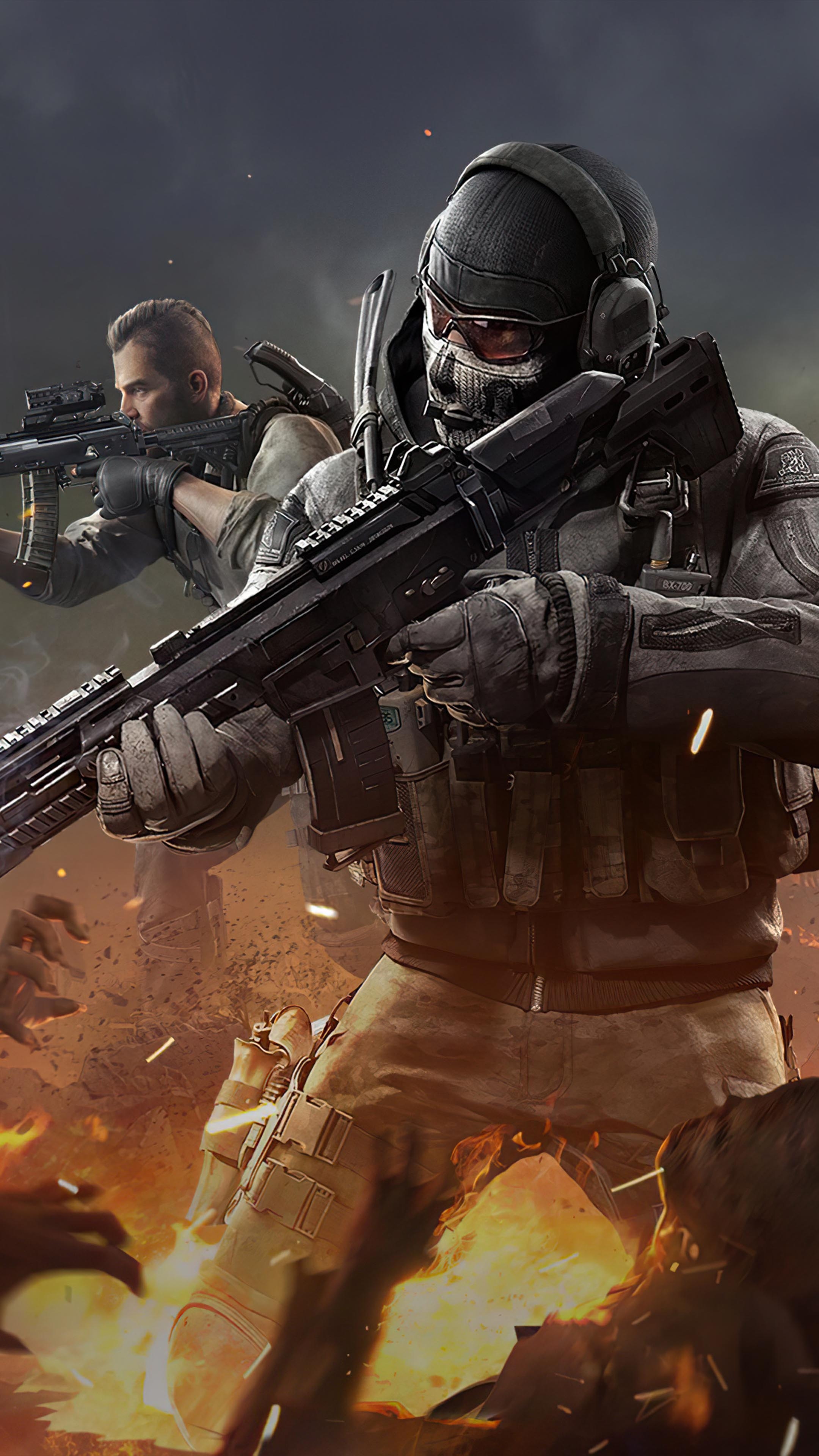 2160x3840 Ghost Player Call of Duty Mobile 4K Ultra HD Mobile Wallpaper, Phone