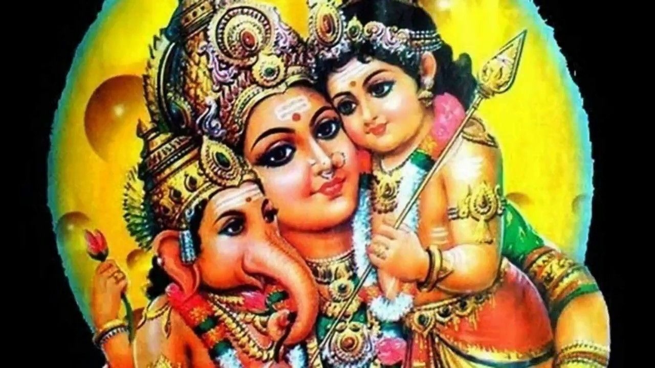 1280x720 Hindu Goddess Parvati Maa And Shiva Good Morning Wishes Greetings Image Photo, Desktop