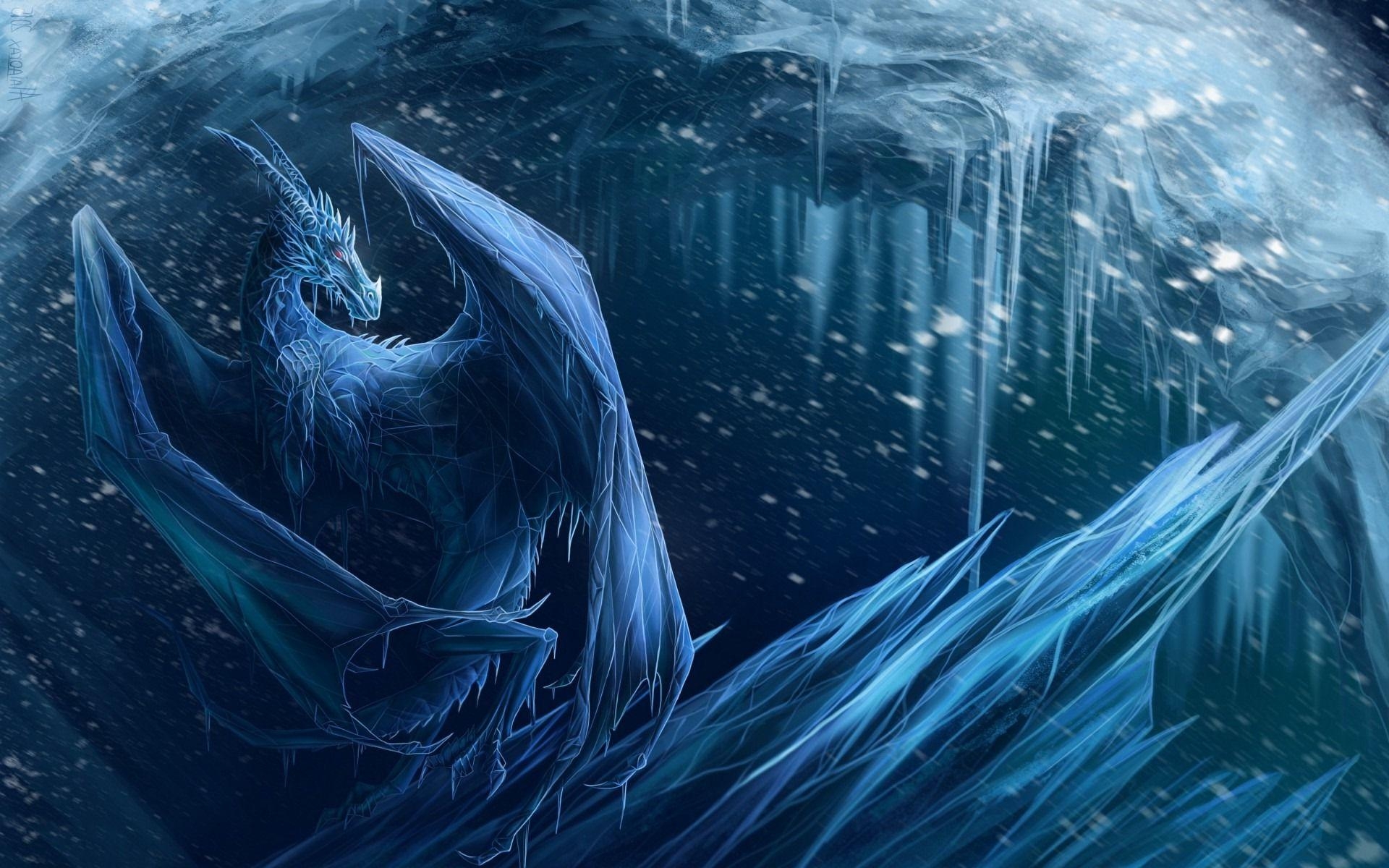 1920x1200 Ice Dragon Background HD, Desktop