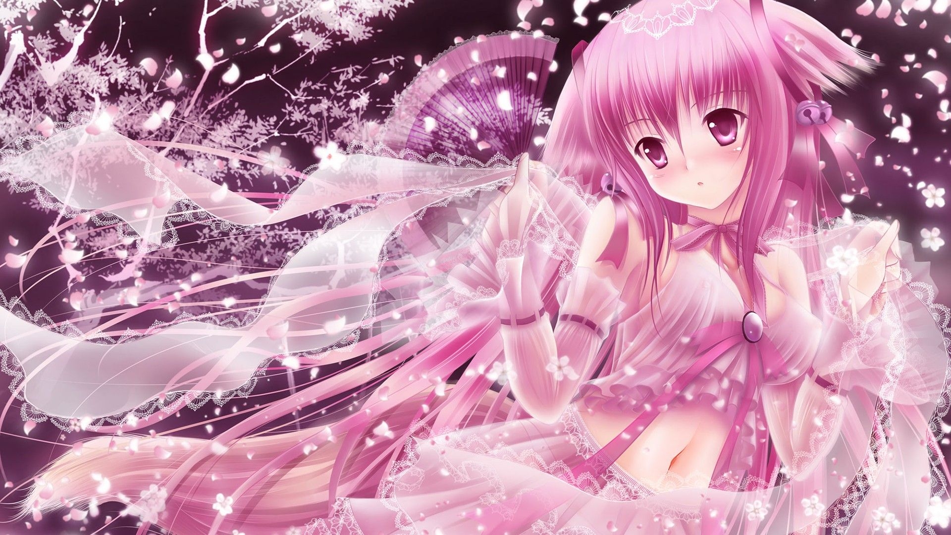 1920x1080 Pink Anime Girl, Desktop