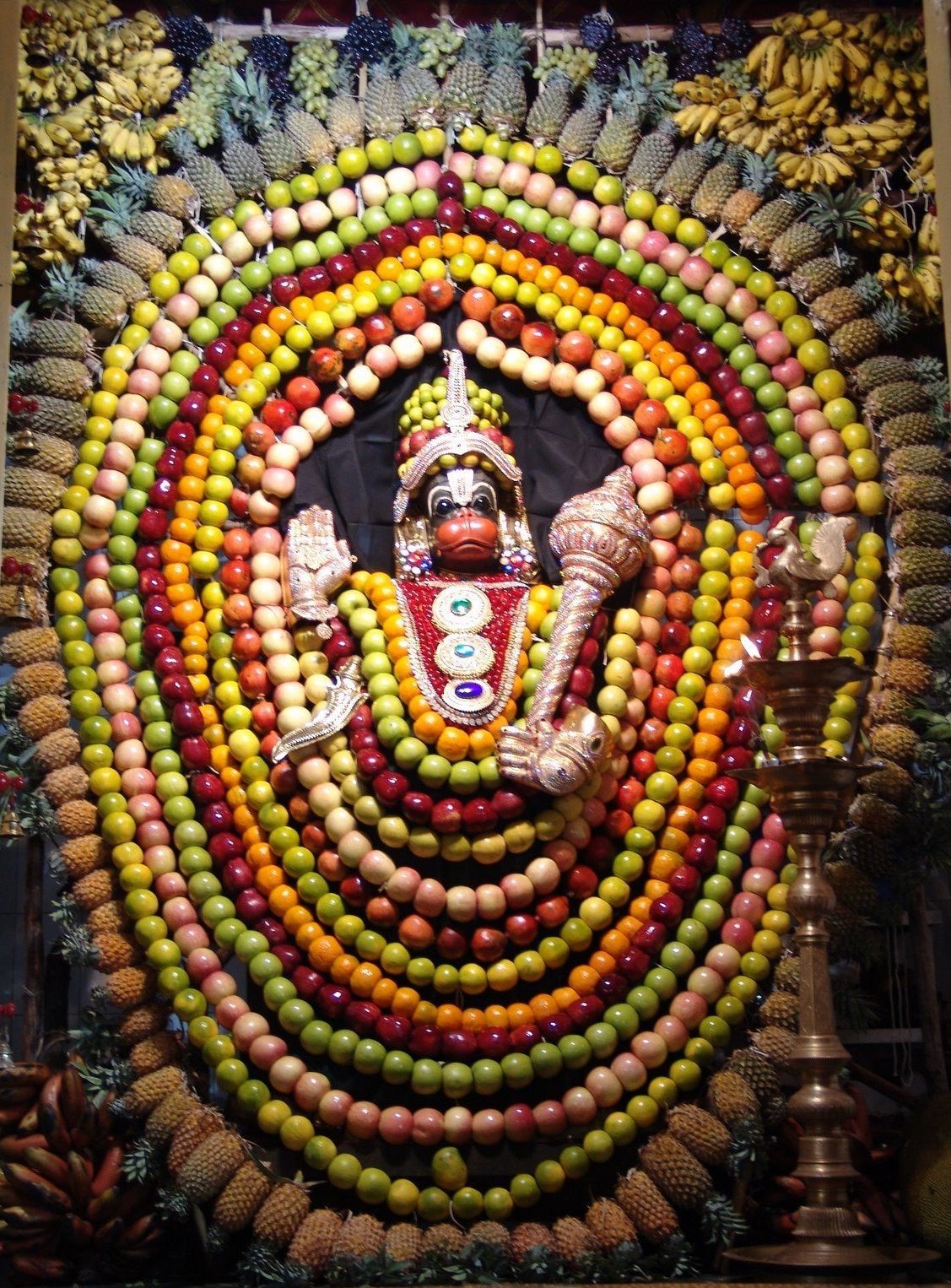 1130x1530 fruits alankarana Anjaneya Swamy Photo. Hanumanji, Shri hanuman, Hanuman ji wallpaper, Phone