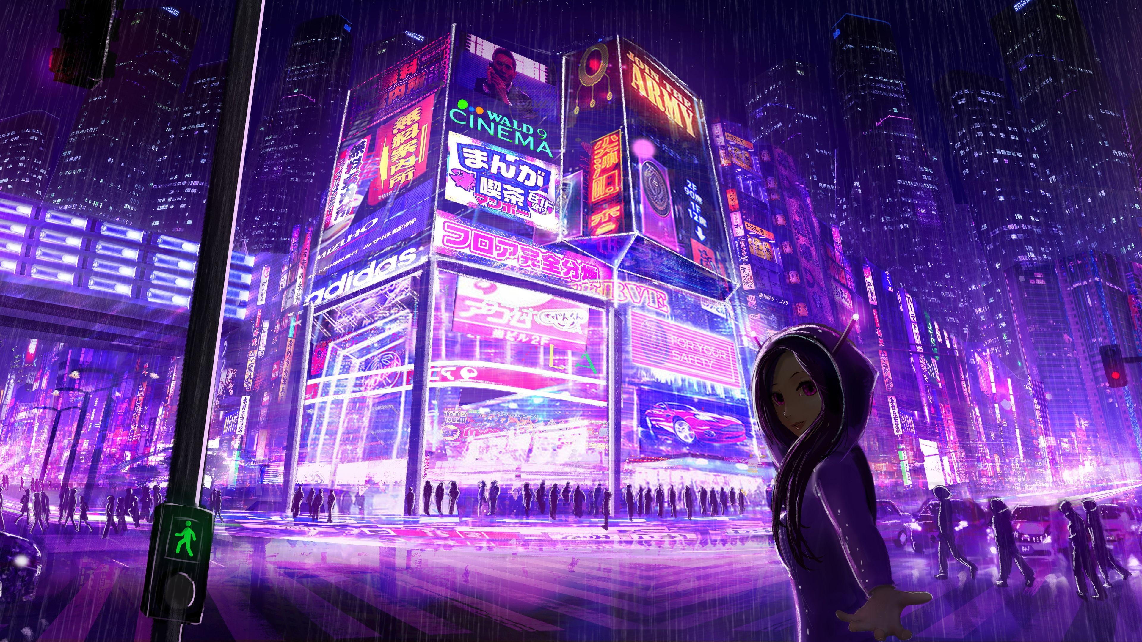 3840x2160 Cyberpunk Cityscape Girl Digital Art 4k Hd Wallpaper, Digital Art Wallpaper, Wallpaper, Cyber. Desktop Wallpaper Art, Cyberpunk City, City Wallpaper, Desktop