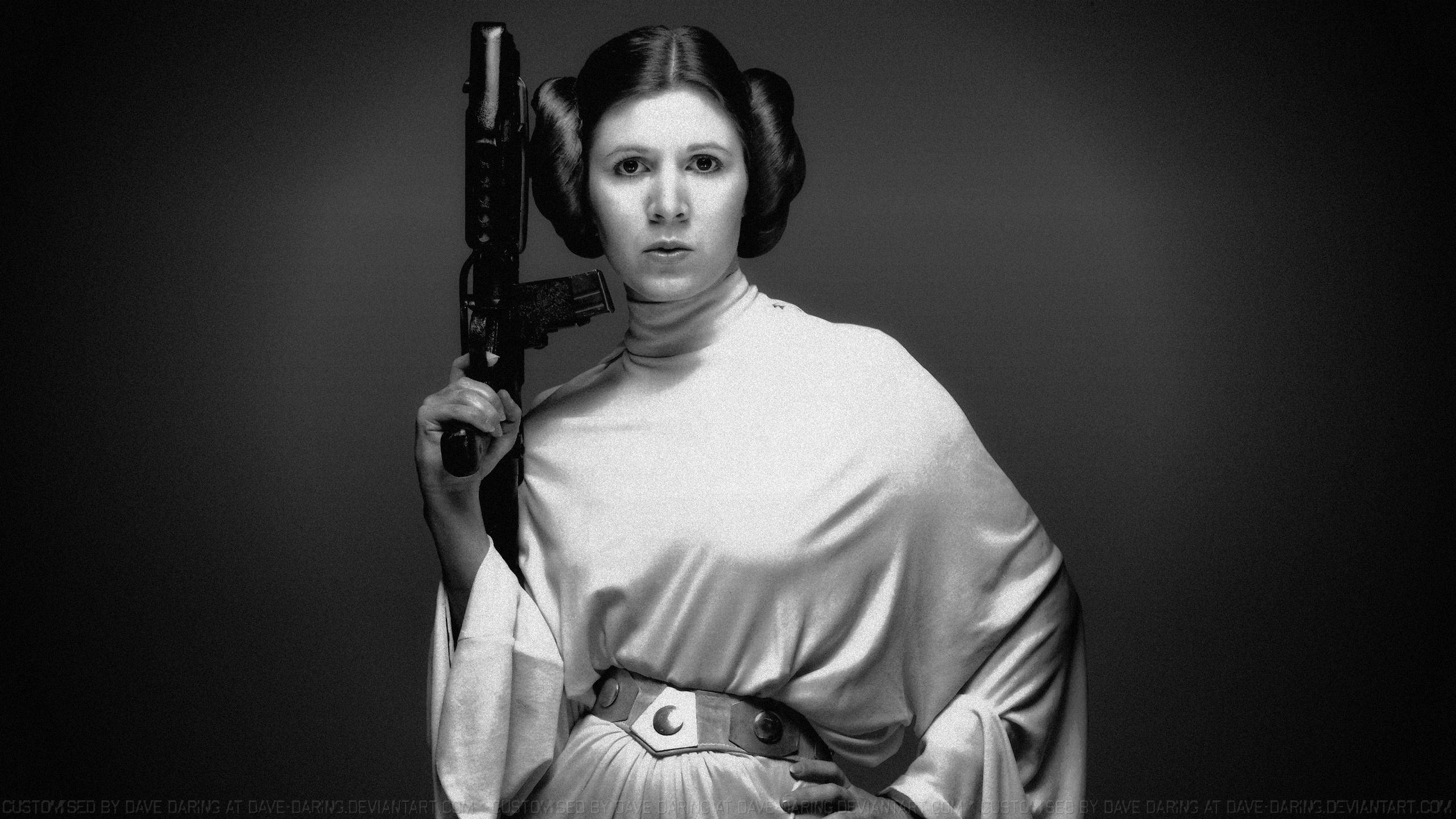 2560x1440 Carrie Fisher Princess Leia XLVII V3 By Dave Daring, Desktop