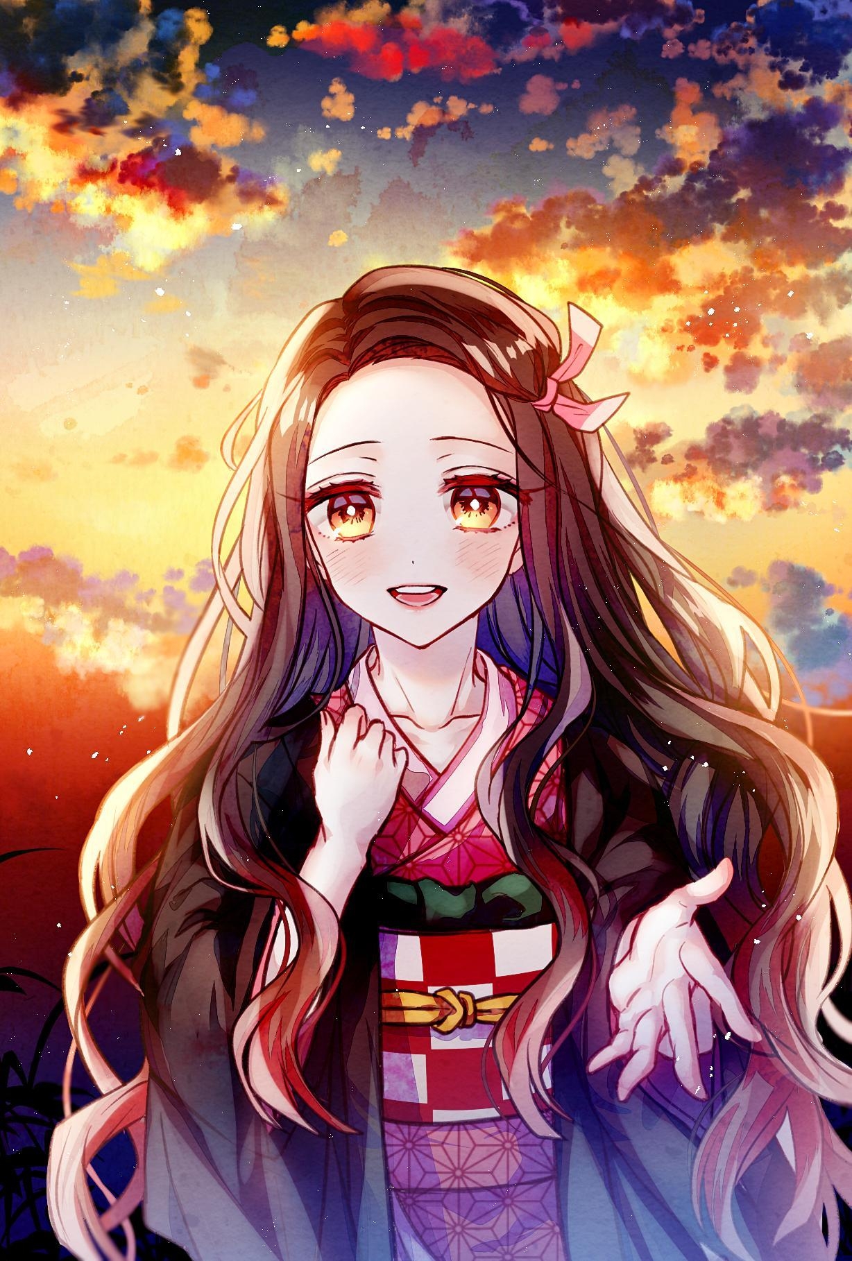 1230x1820 Kamado Nezuko no Yaiba Wallpaper, Phone