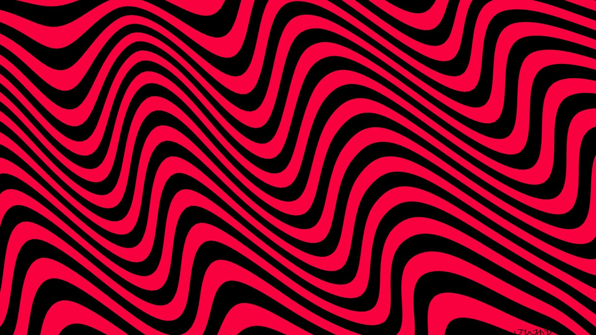 1920x1080 Psychedelic Black and Red [][OC]. Red and black, Desktop