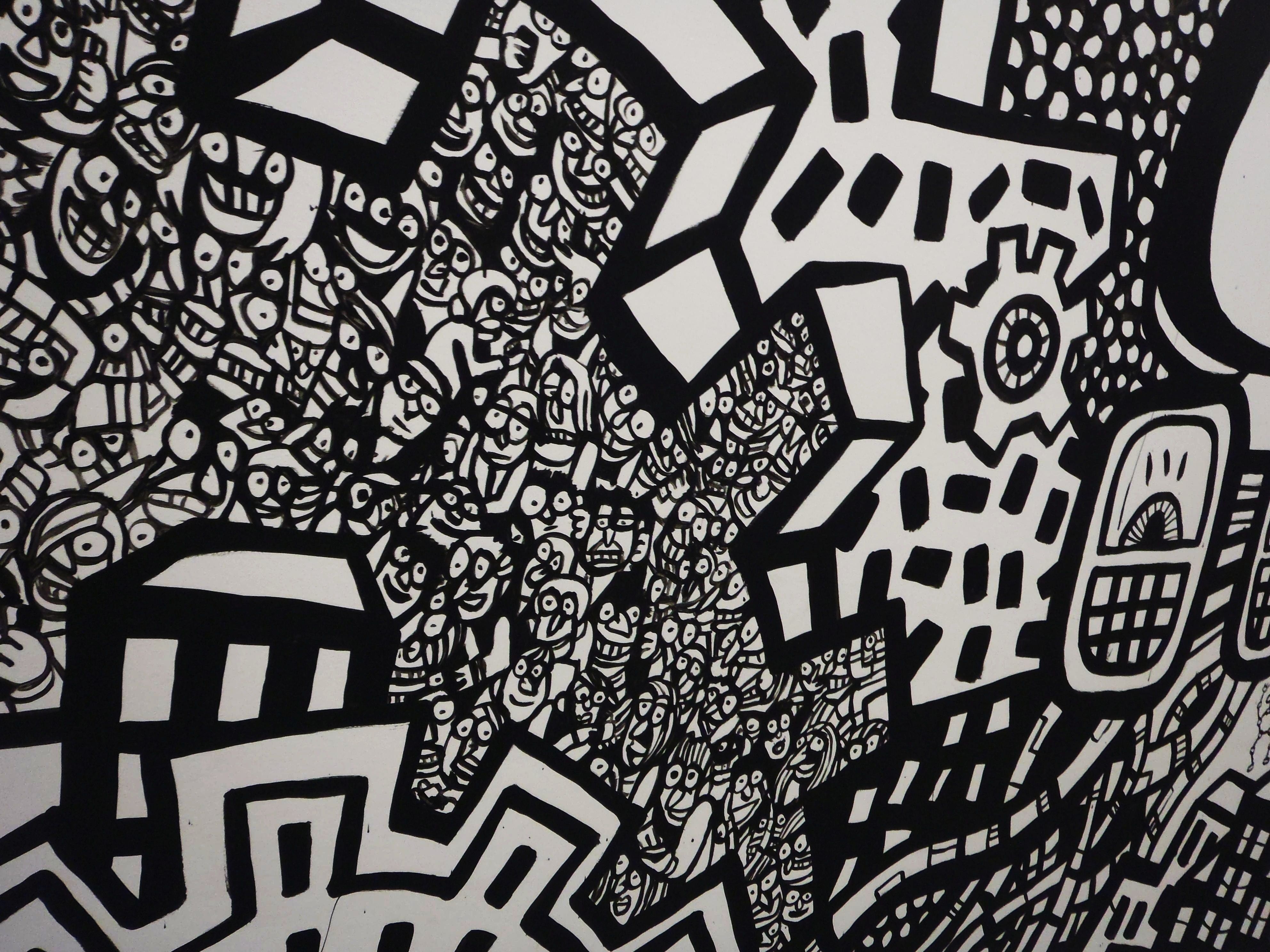 3970x2980 Black and White Art Graffiti Murals. Graffiti murals, Black and white wallpaper, White art, Desktop