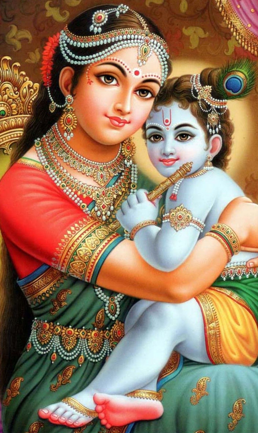 1080x1810 Jai Yashoda lal ki. Baby krishna, Krishna radha painting, Lord krishna wallpaper, Phone