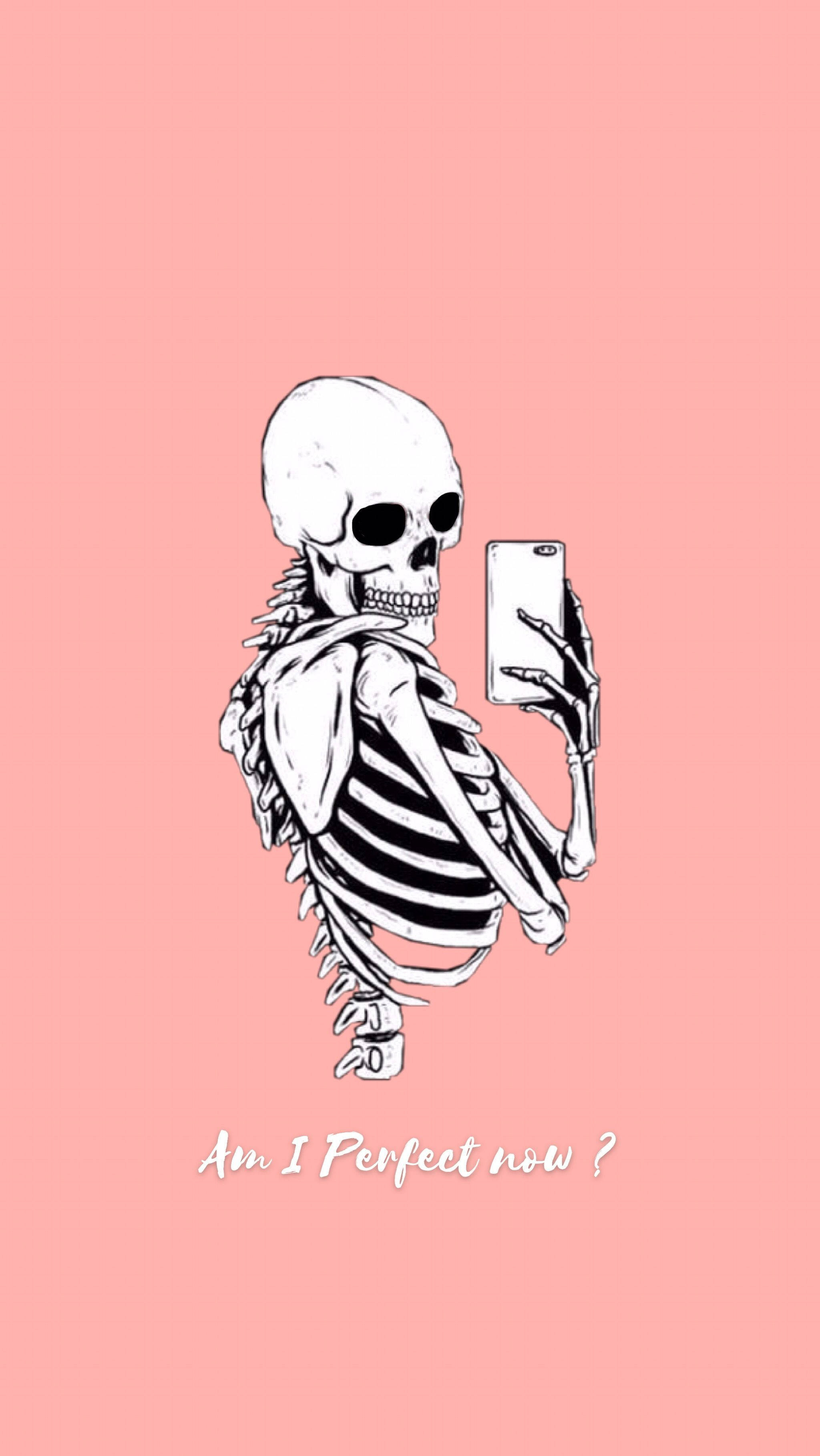 2050x3640 Download Cute Skeleton iPhone Pink Wallpaper, Phone