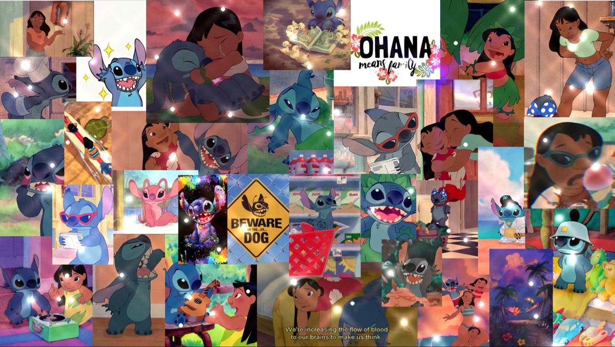 1200x680 Lilo and Stitch Aesthetic Collage. Anime, Aesthetic collage, Lilo and stitch, Desktop