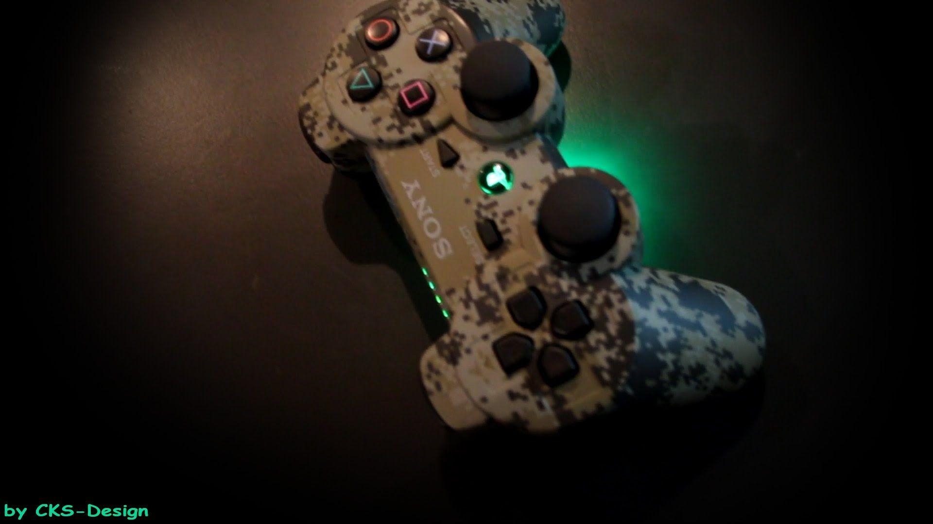 1920x1080 Custom PS3 Controller Light Toxic Camouflage By CKS Design FULL, Desktop