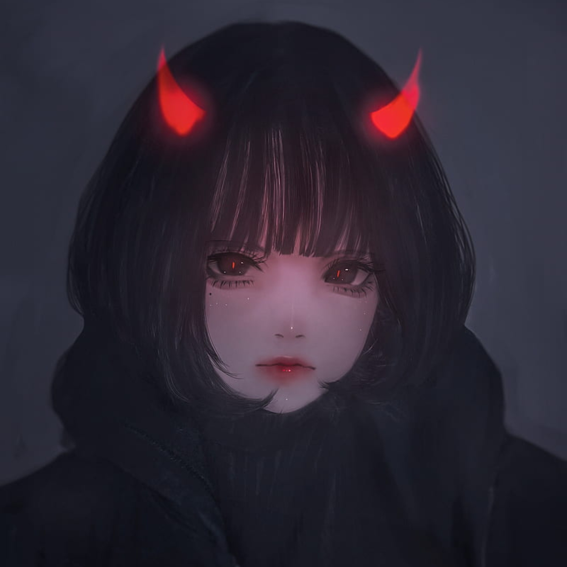 1900x1900 Devil Anime Girl Pfp, Phone