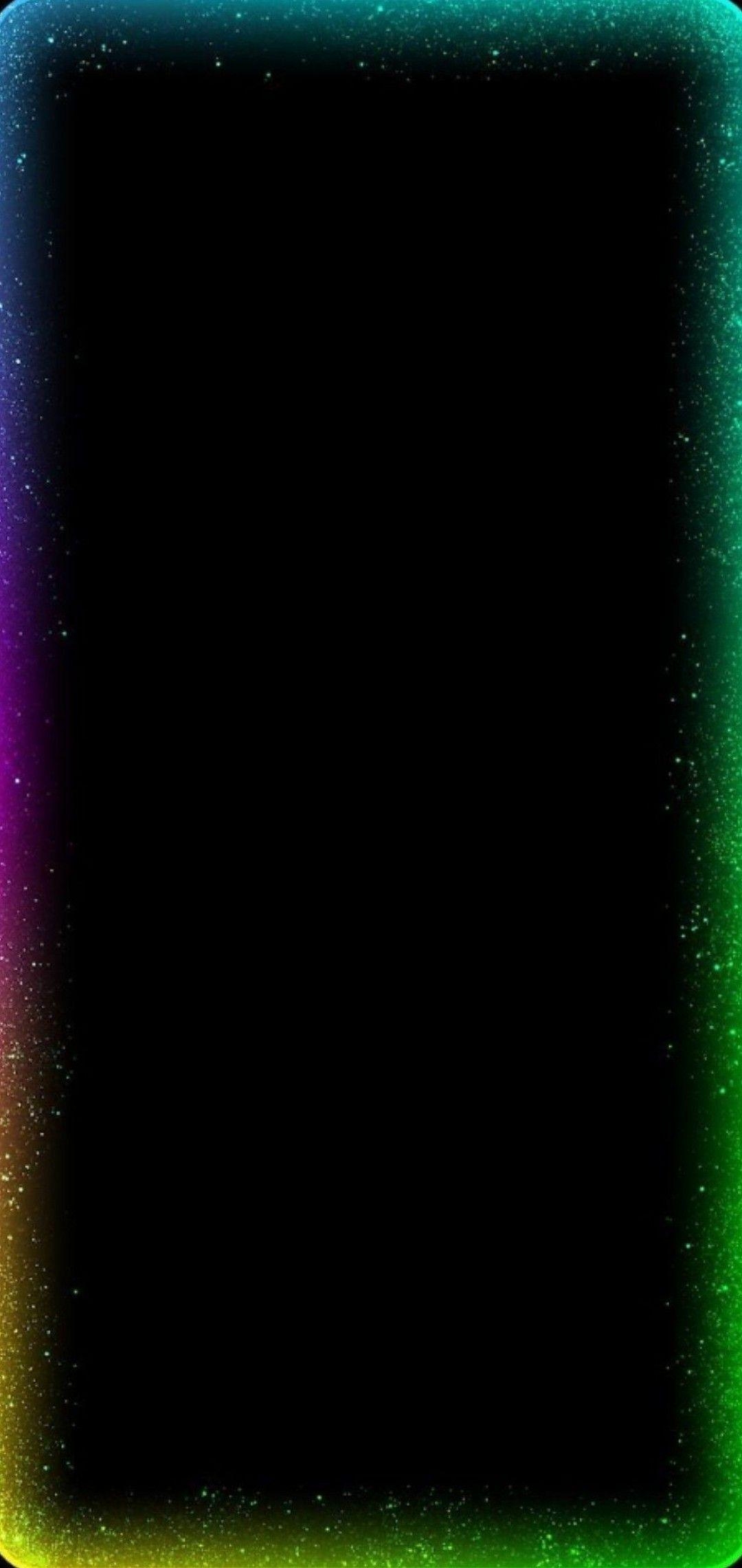 1080x2280 Rainbow border light wallpaper. Lit wallpaper, Phone