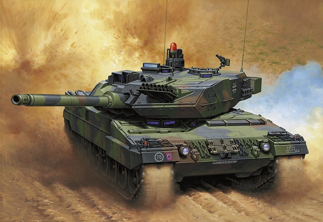 1280x890 Picture military Tanks Tank Leopard 2A Painting Art Leopard 2, Desktop