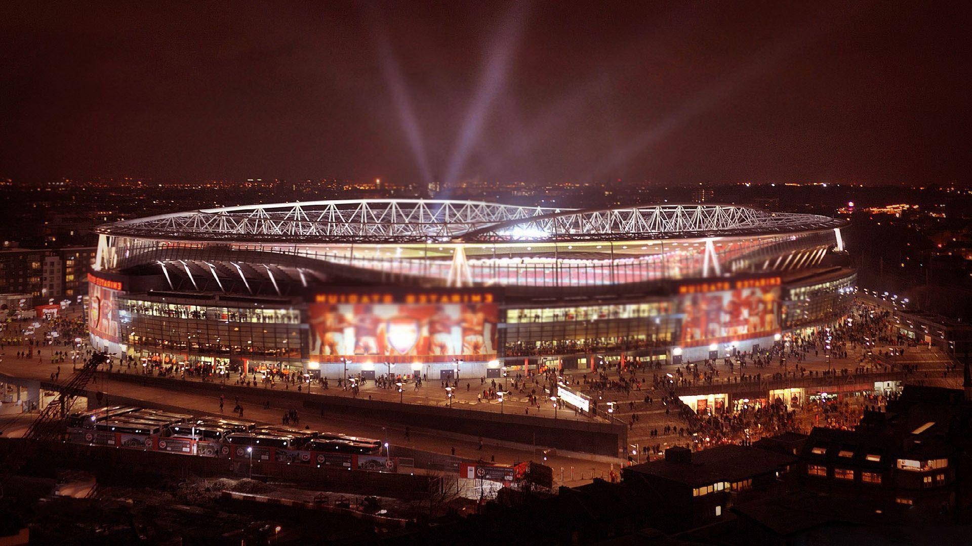 1920x1080 Emirates Stadium At Night London United Kingdom. High Definition, Desktop