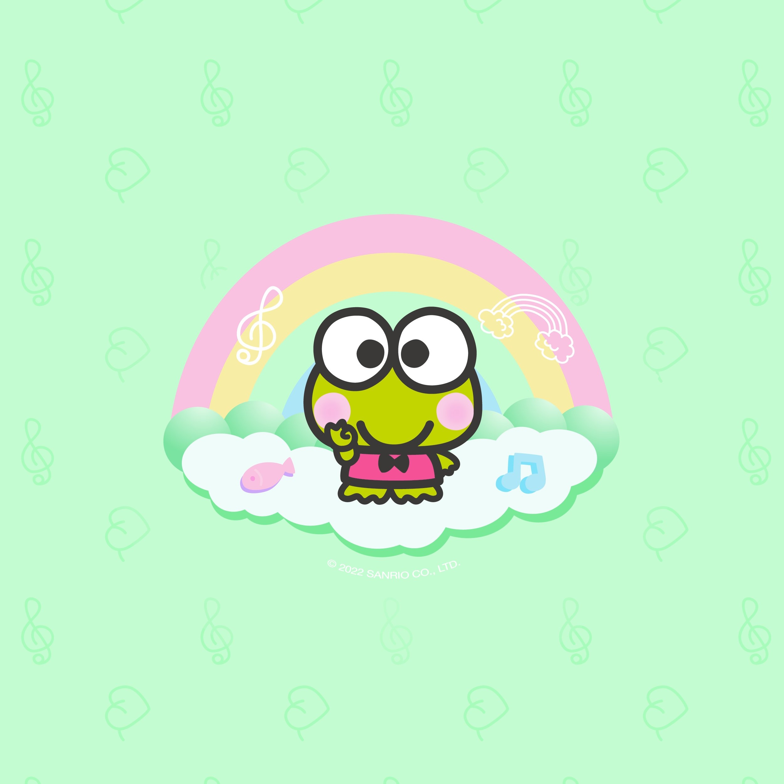 2510x2510 Sanrio #Keroppi on the go with new background for your phone!, Phone