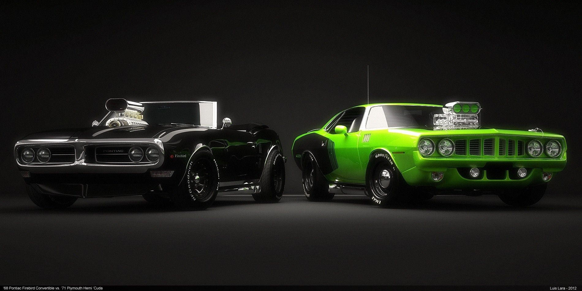 1900x950 Muscle Car Wallpaper, Dual Screen