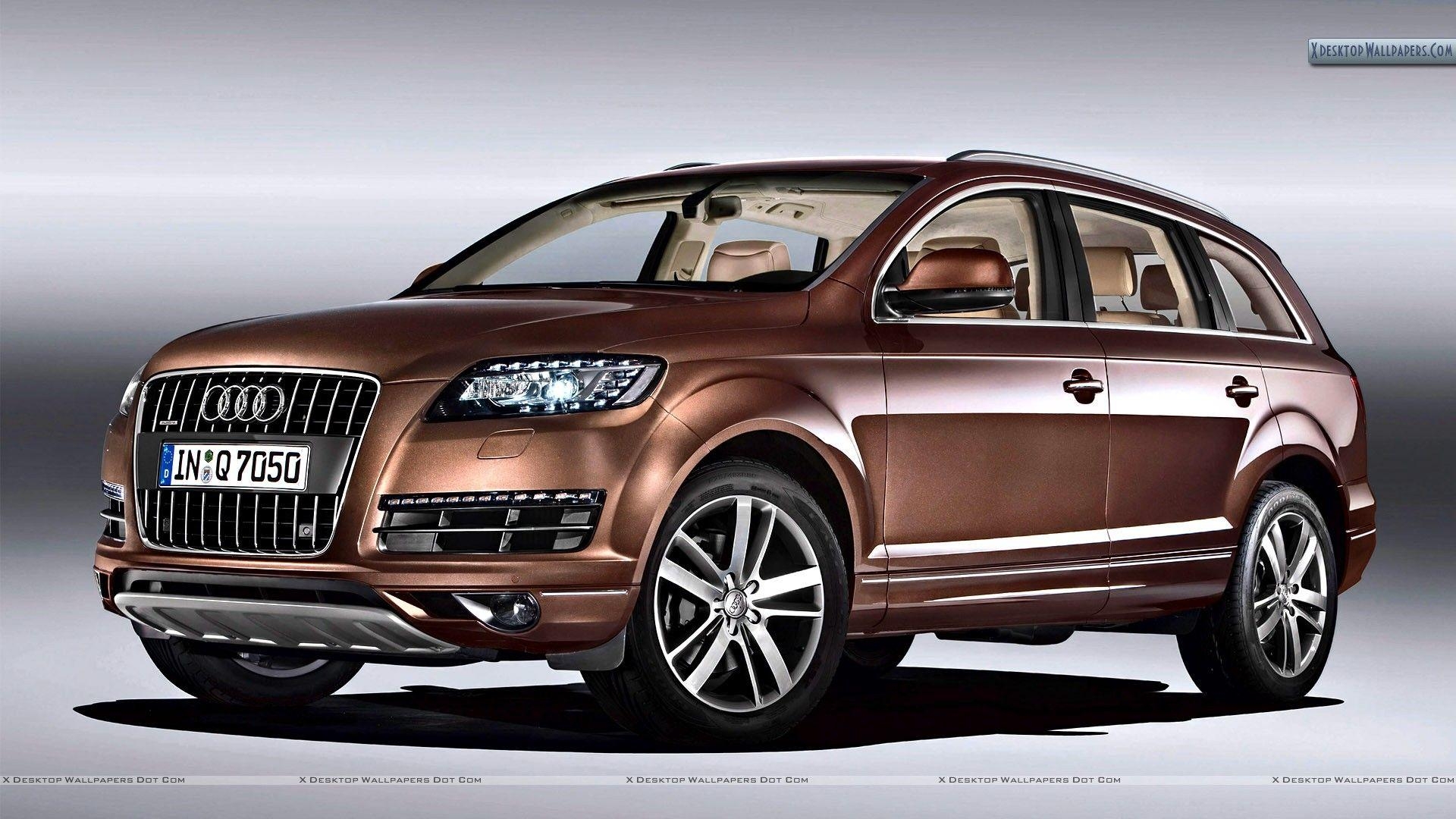 1920x1080 Audi Q7 30 TDI Brown Color Front Side Pose Wallpaper, Desktop