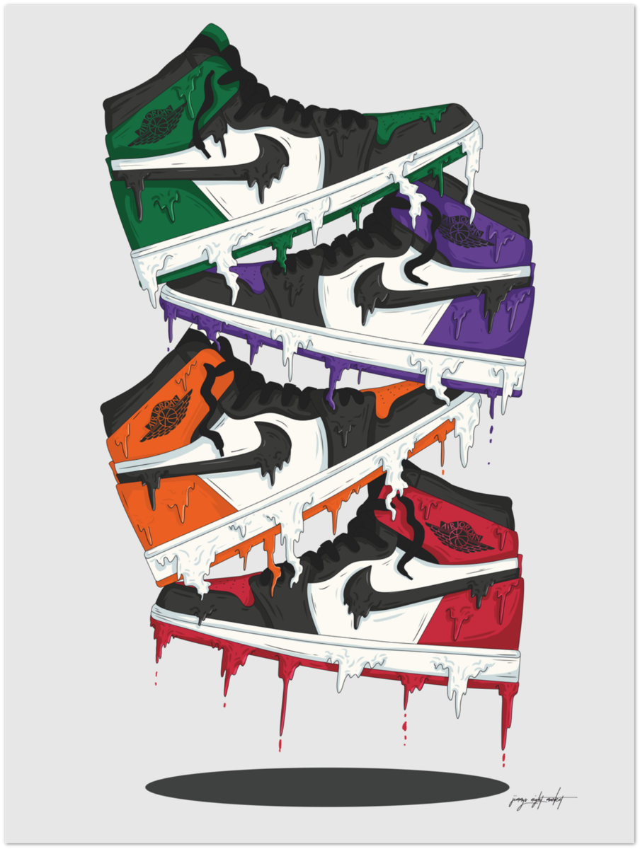 910x1200 AIR JORDAN 1 CUSTOM WALL ART. Drip art, Nike art, Sneaker art, Phone