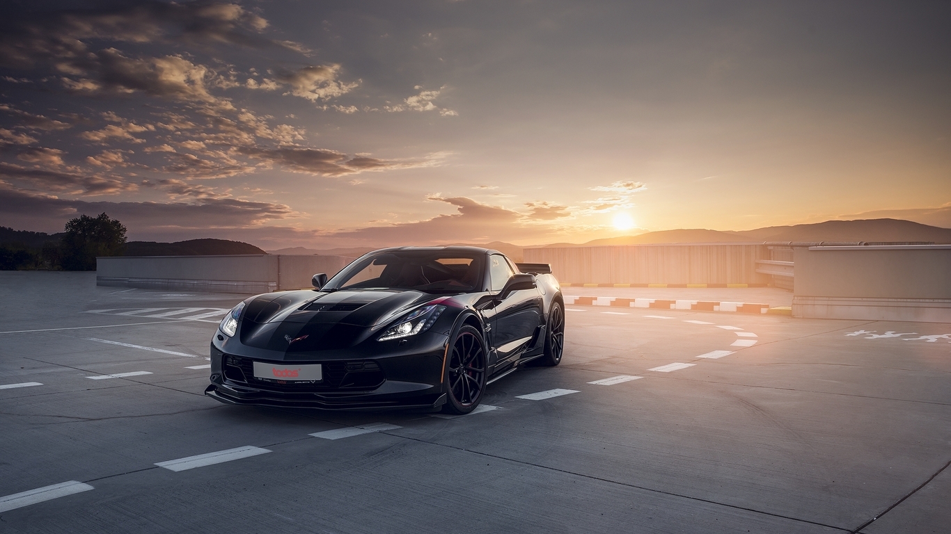 1370x770 Black Corvette  Resolution HD 4k Wallpaper, Image, Background, Photo and Picture, Desktop