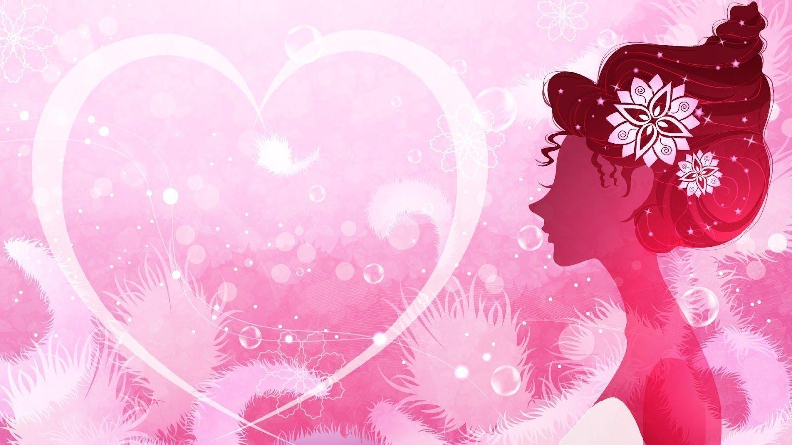 1600x900 Pink Love Wallpaper, Desktop